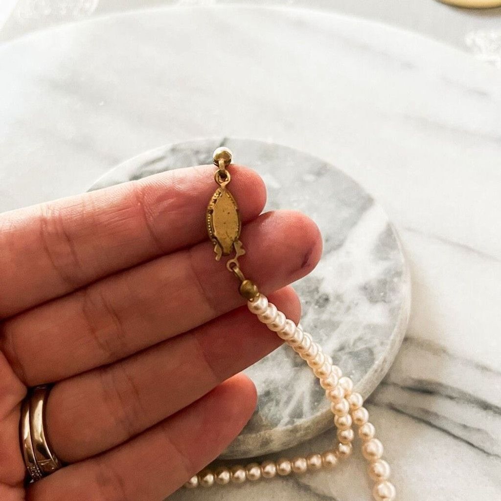 Vintage Vintage Simulated Pink Pearl Necklace Size ONE SIZE - 6 Thumbnail
