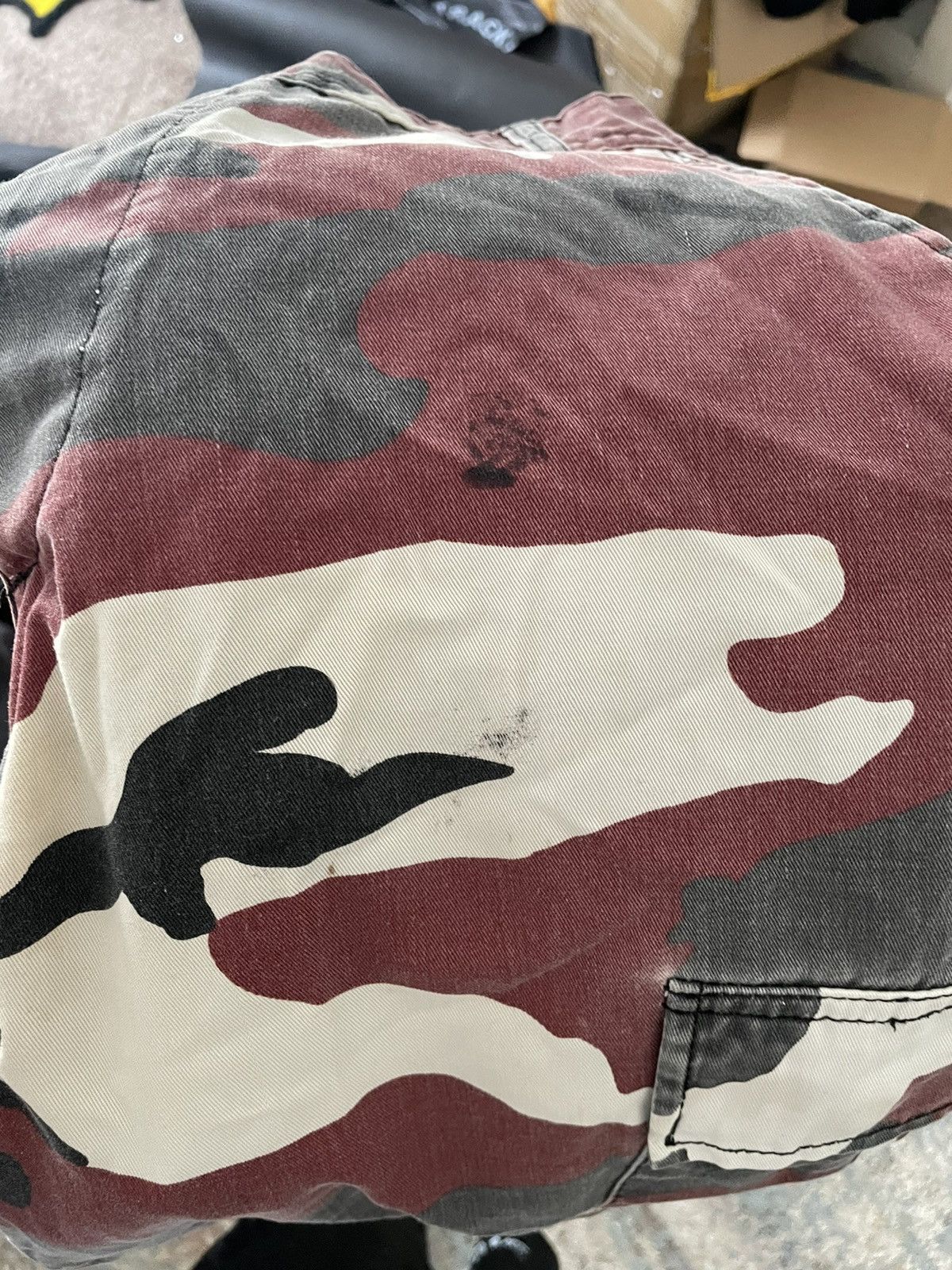 Vintage VTG baggy camo cargo pants 32x29 faded red grey white Size US 32 / EU 48 - 10 Thumbnail