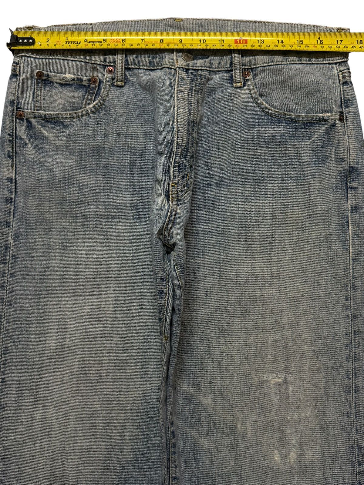 Uniqlo Vintage Y2K Japanese Uniqlo Blue Faded Wash Wide Leg Baggy Size US 34 / EU 50 - 9 Thumbnail