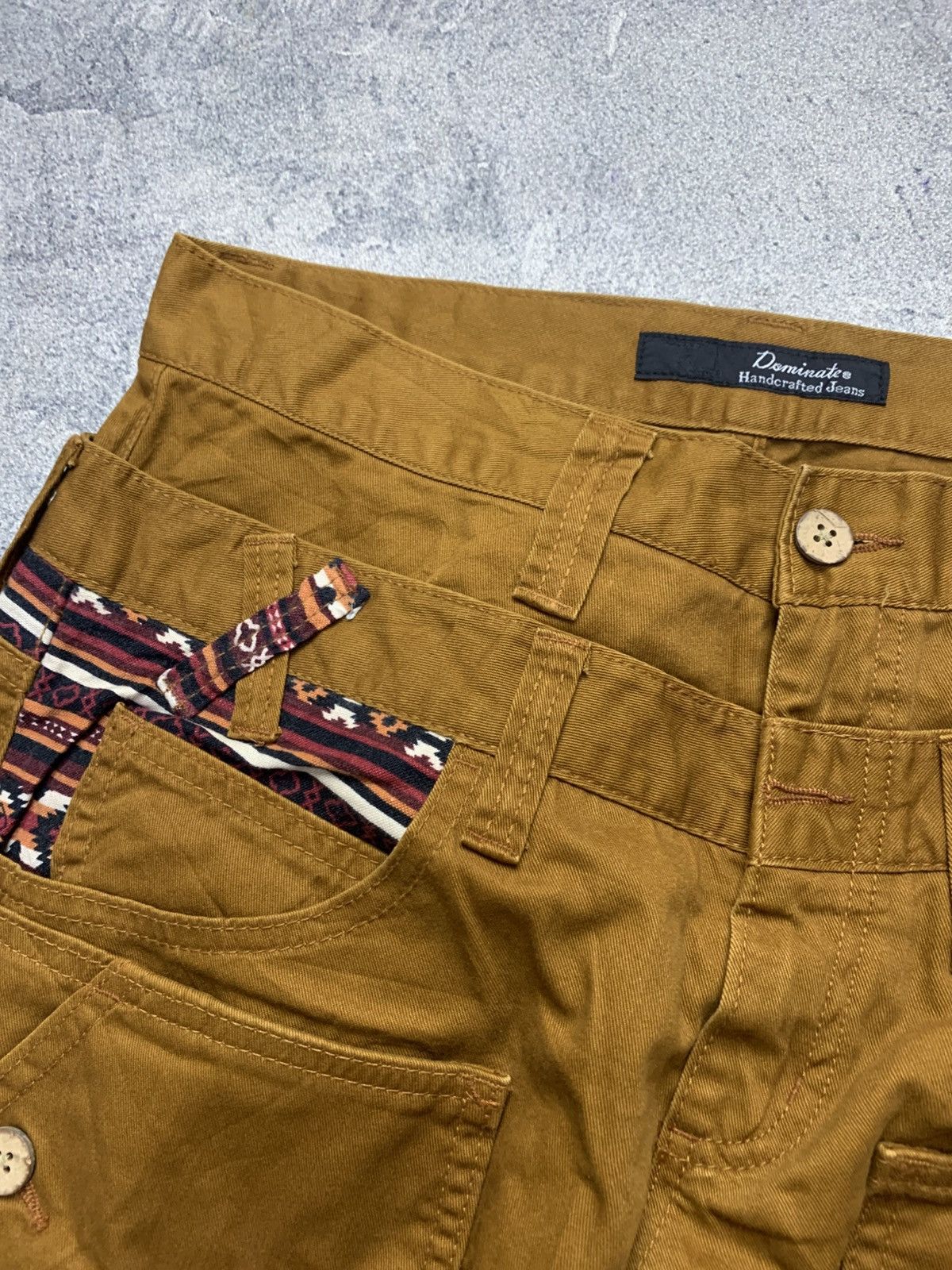 If Six Was Nine 🐍 2000s Dominate Japan Handcrafted Double Waist Pants Size US 32 / EU 48 - 6 Thumbnail