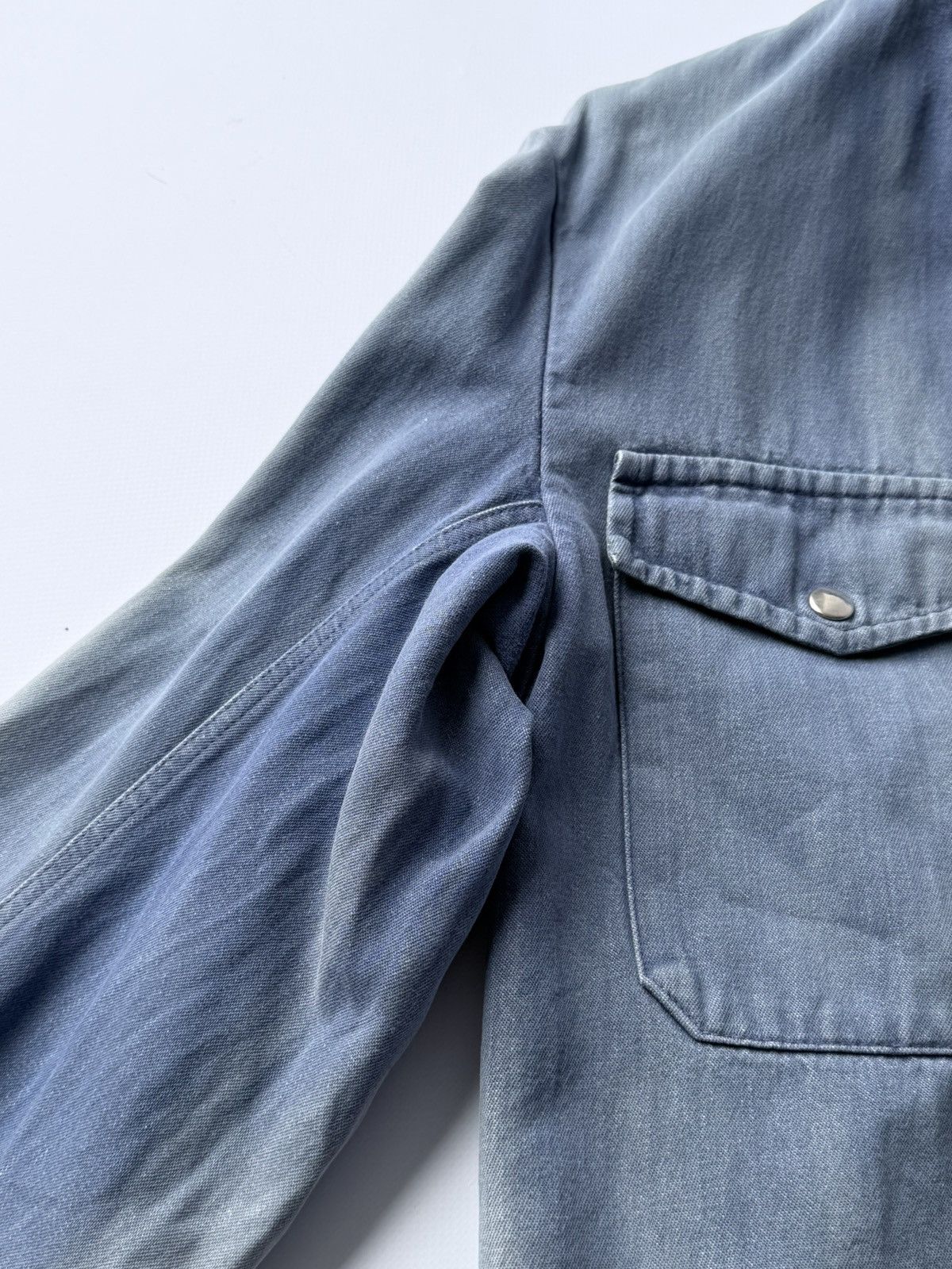 Le Laboureur Vintage 80s French Swiss Made Faded Work Chore Jacket Size US M / EU 48-50 / 2 - 11 Thumbnail