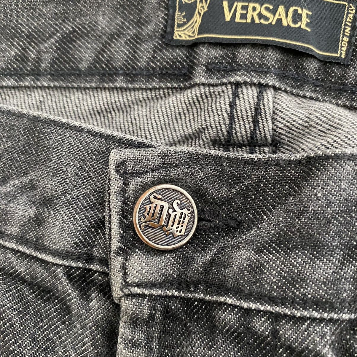 Versace 2004 Archive Versace Sanded Black Bondage Denim Jeans Size US 38 / EU 54 - 22 Thumbnail