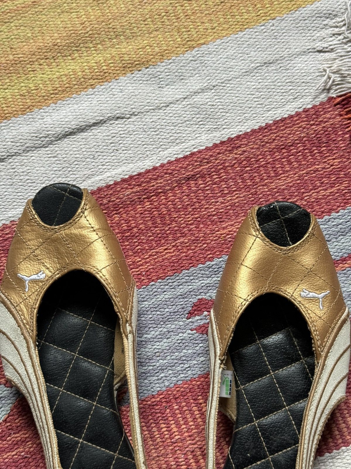 Puma Vintage 00’s Puma y2k Gold Limited Edition Ballet Flats Size US 6.5 / IT 36.5 - 5 Thumbnail