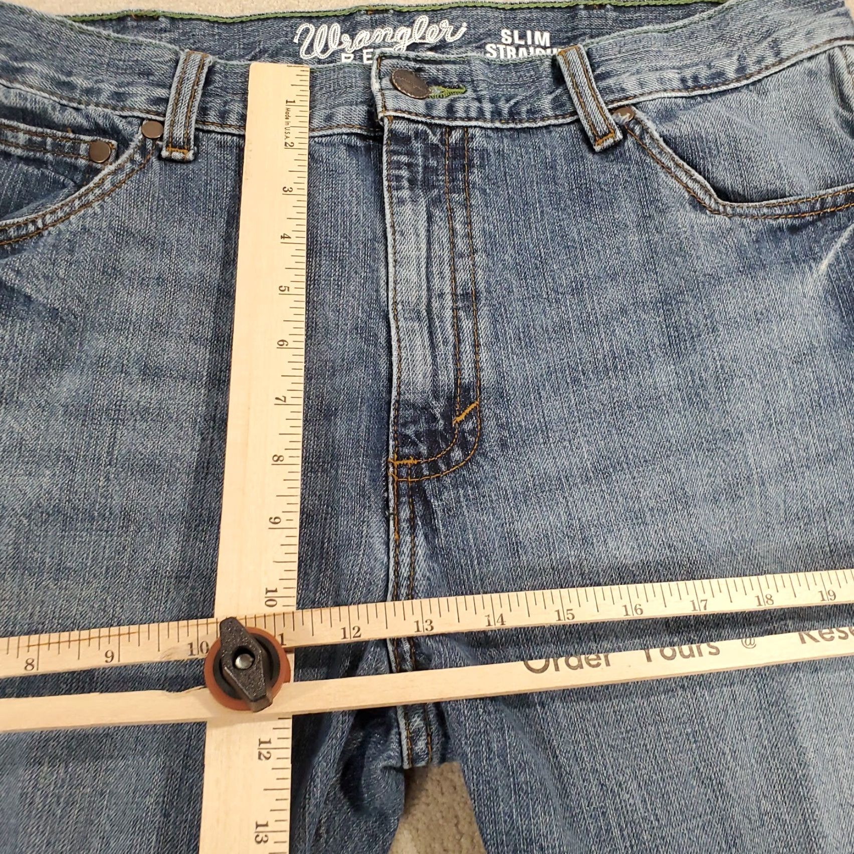 Wrangler Wrangler Retro Jeans Mens 36x32 Blue Slim Straight Leg Faded Medium Wash Western Jeans Mens Slim Western Blue 36x32 Wrangler Retro Size US 36 / EU 52 - 4 Thumbnail