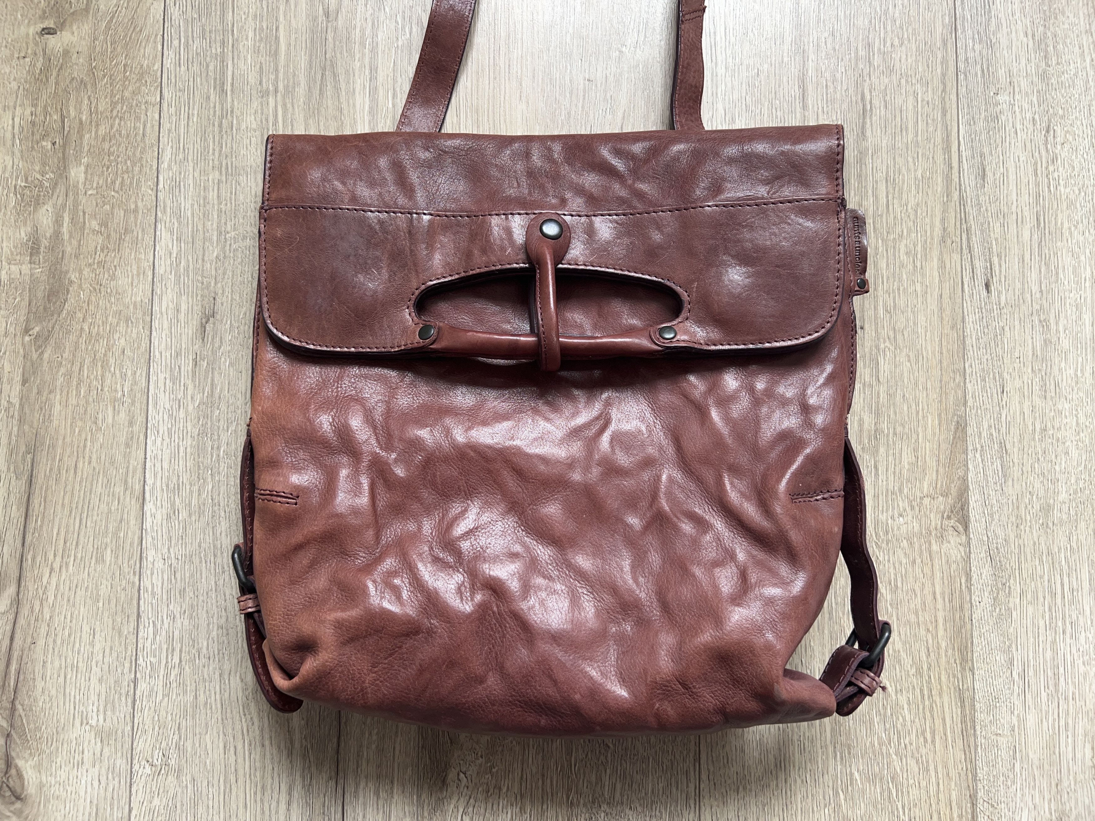 Genuine Leather Aunts&Uncles Mrs. Mince Pie Backpack Leather Bag Shoulder Size ONE SIZE - 3 Thumbnail