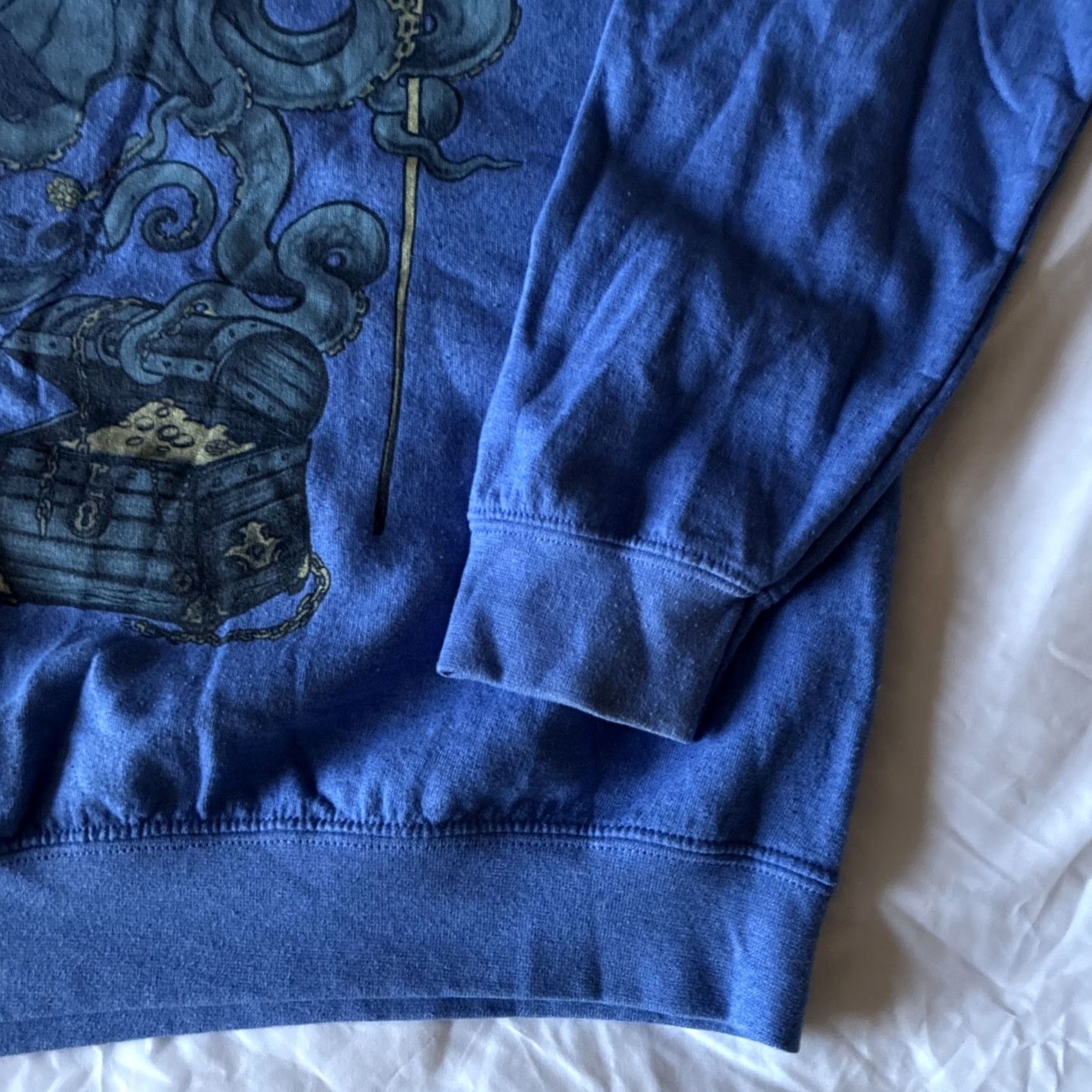 Vintage CURBSIDE Octopus Sweater Mens Medium Blue Crew Neck Pullover Cotton Polyester Size US M / EU 48-50 / 2 - 4 Thumbnail
