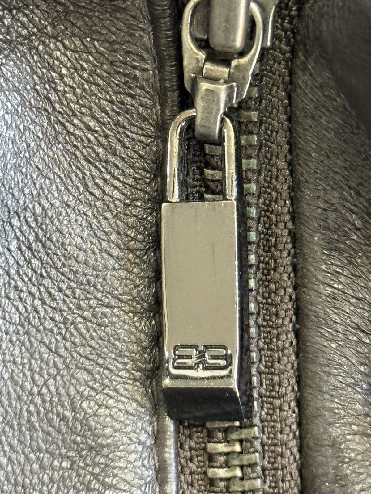 Balenciaga × Vintage Nicolas Ghesquiere - Balenciaga - Zip Leather Jacket Size US L / EU 52-54 / 3 - 7 Thumbnail