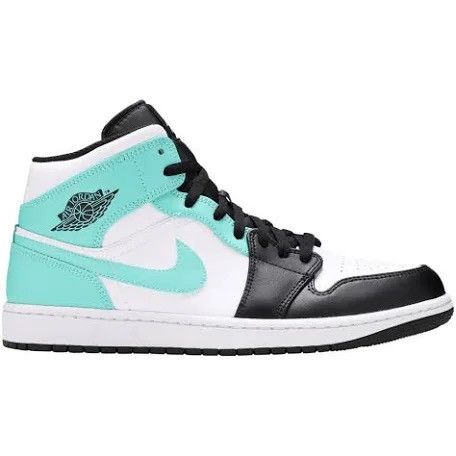 image of Air Jordan 1 Mid Top: Size Women 8 Or Men 6.5 Shoes in Blue