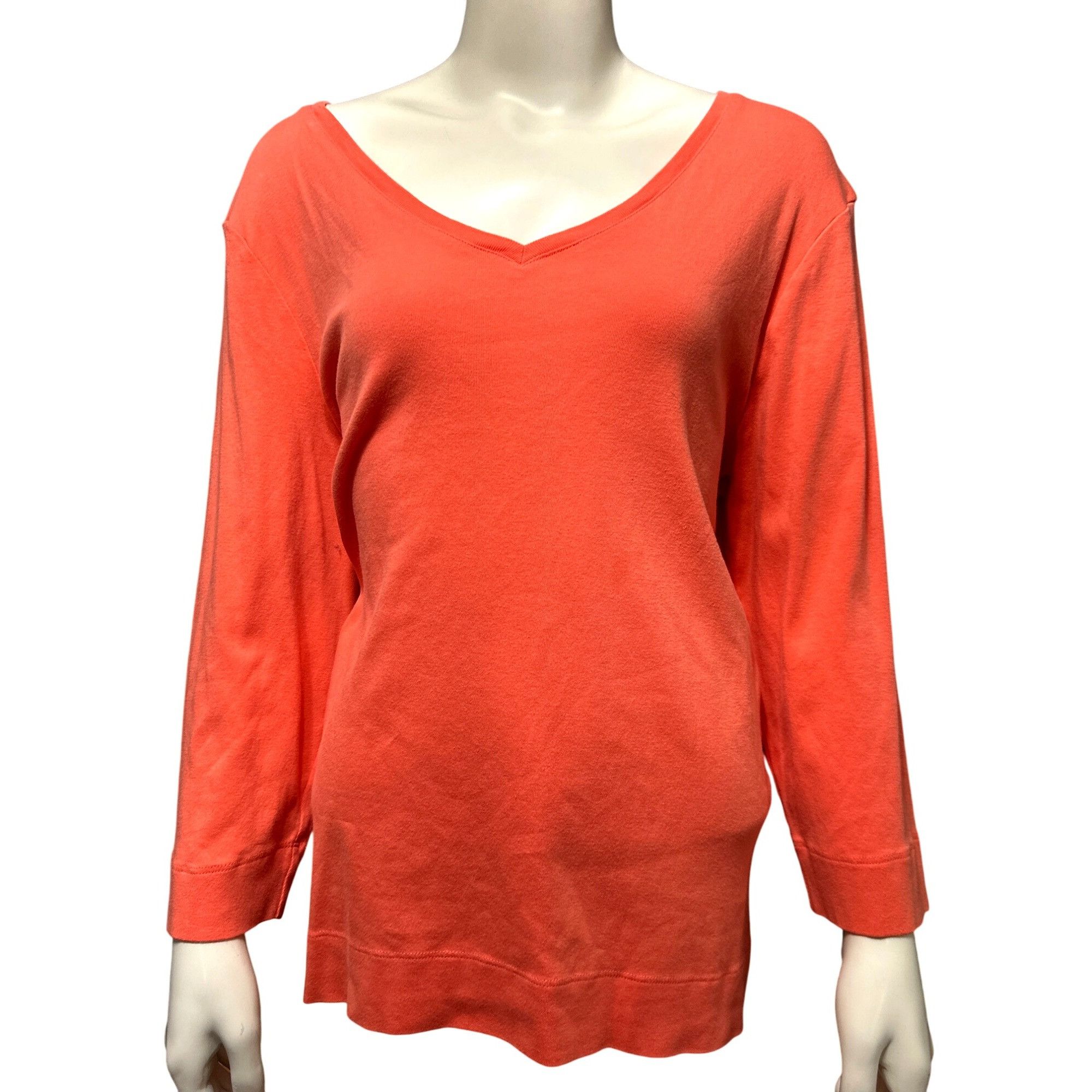 Chicos Chicos The Ultimate Tee Long Sleeve Orange Blouse Size 3 Size XL / US 12-14 / IT 48-50 - 1 Thumbnail