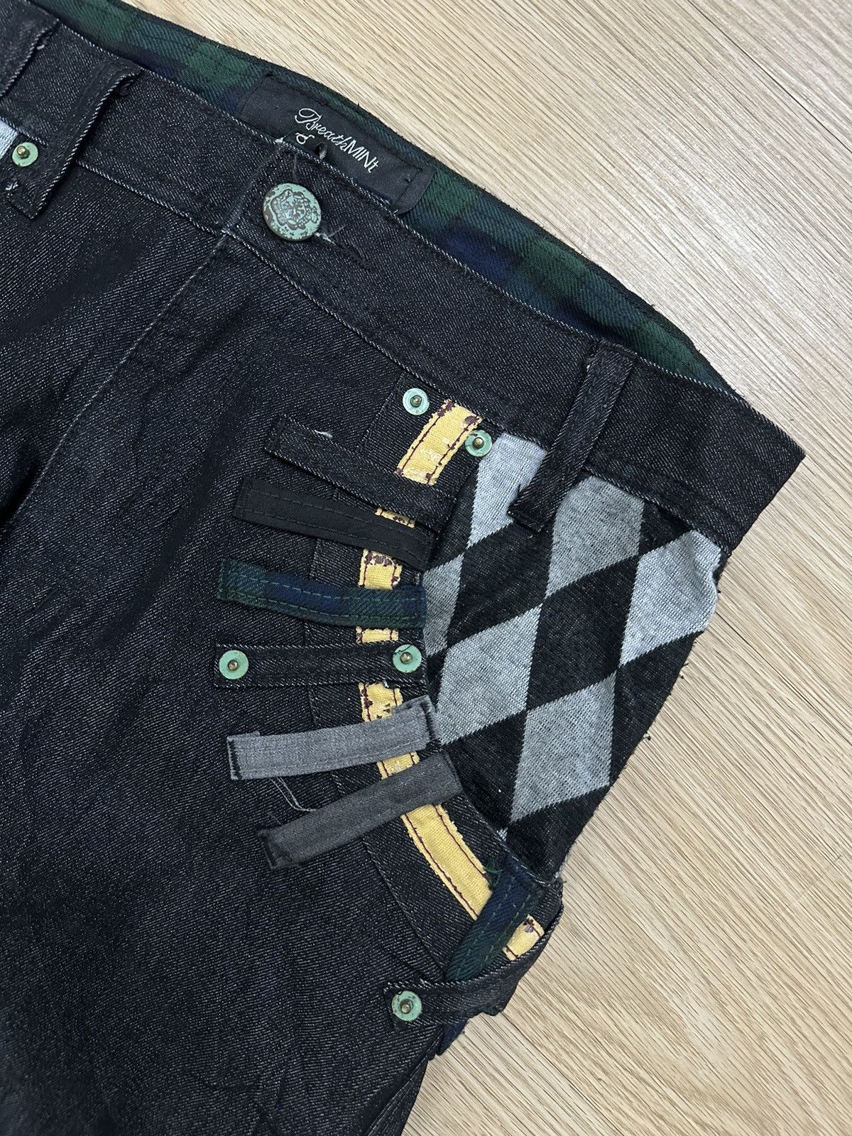 Japanese Brand × Seditionaries Rare Beautiful Breath Mint Slanted Double Waist Denim Pants Size US 32 / EU 48 - 6 Thumbnail