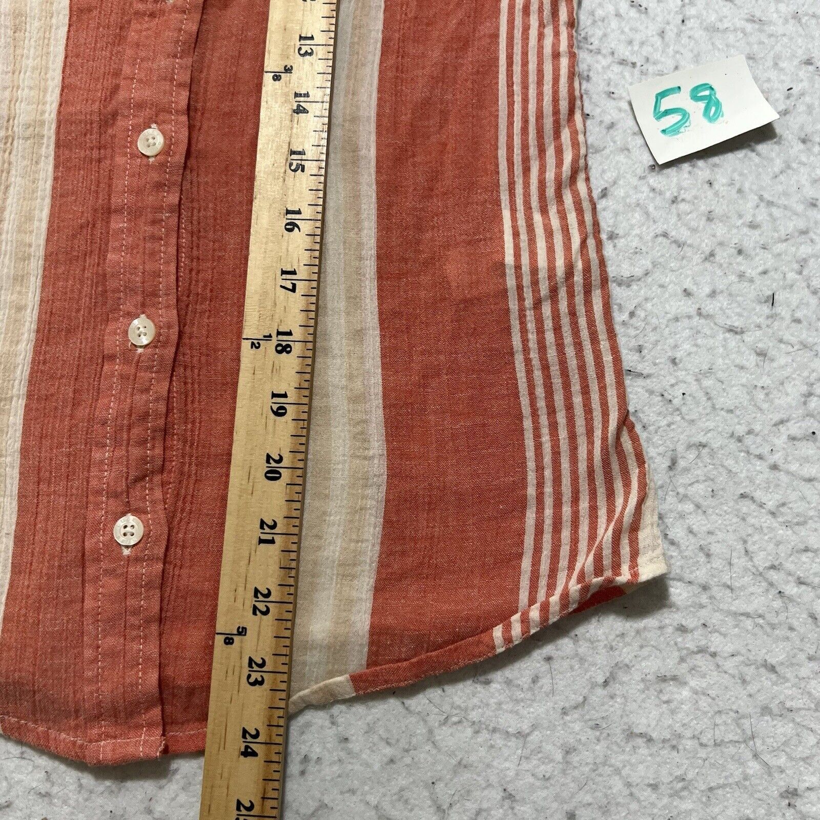 Lucky Brand Lucky Brand XS Button Up Shirt Orange Striped Pocket Top Size XS / US 0-2 / IT 36-38 - 8 Thumbnail