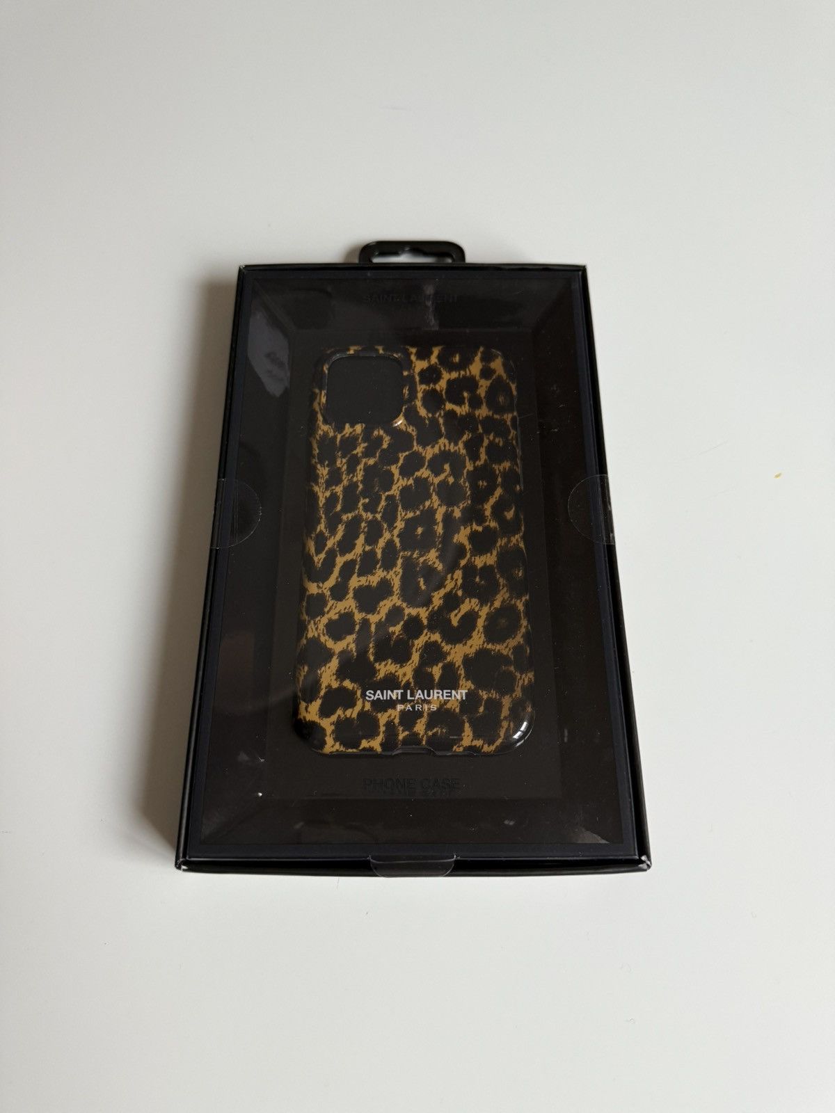 Saint Laurent Paris Saint Laurent iPhone 11 Pro Case in Brown Leopard Silicone Size ONE SIZE - 2 Thumbnail