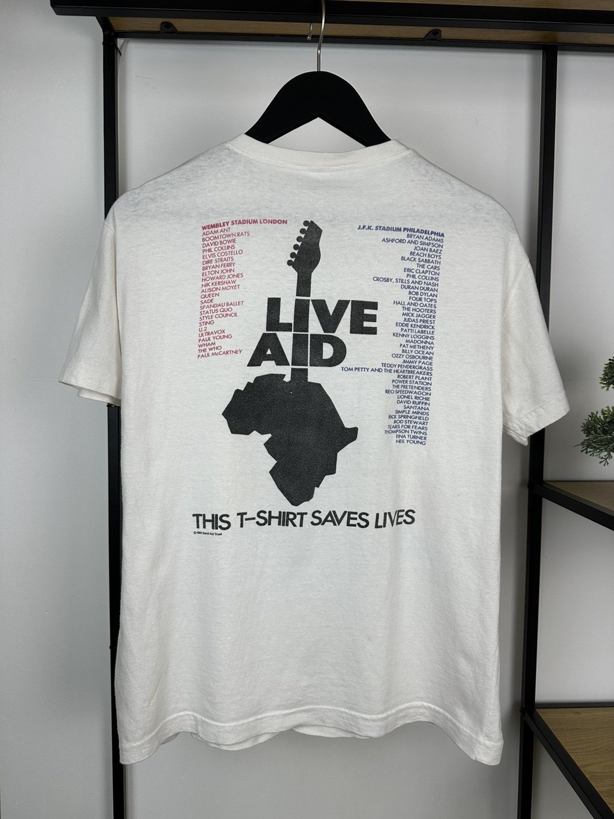 Live Aid 1985 The Global Jukebox T Shirt Vintage Concert L