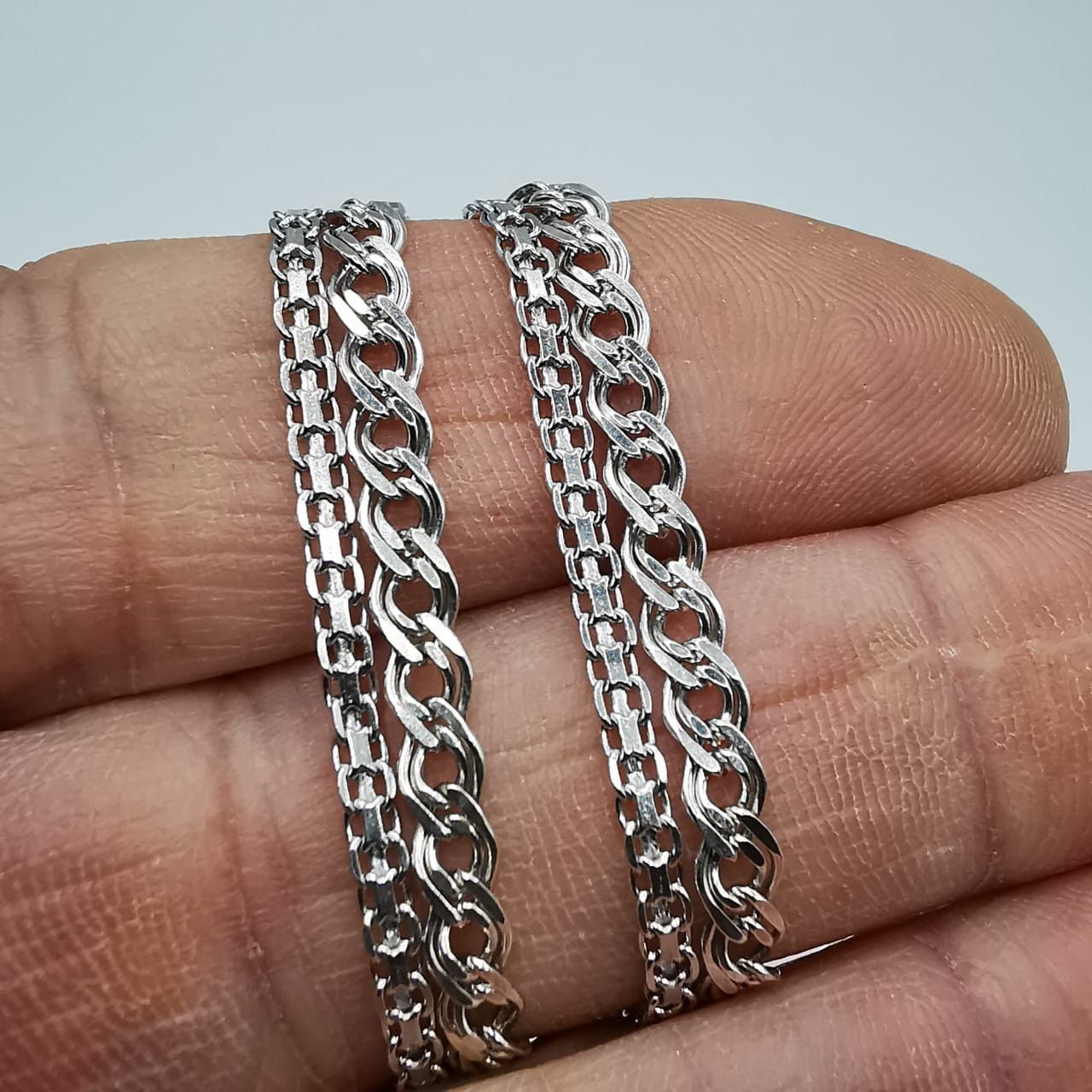 Sterling Silver Lot of 2 Vintage Sterling Silver 925 Bracelet 18.5cm Size ONE SIZE - 6 Thumbnail