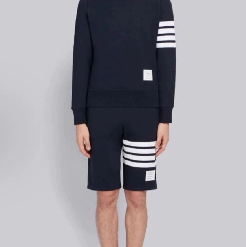Thom Browne Thom browne Size 3 Dark blue striped drawstring shorts 250 Size US 32 / EU 48 - 9 Thumbnail