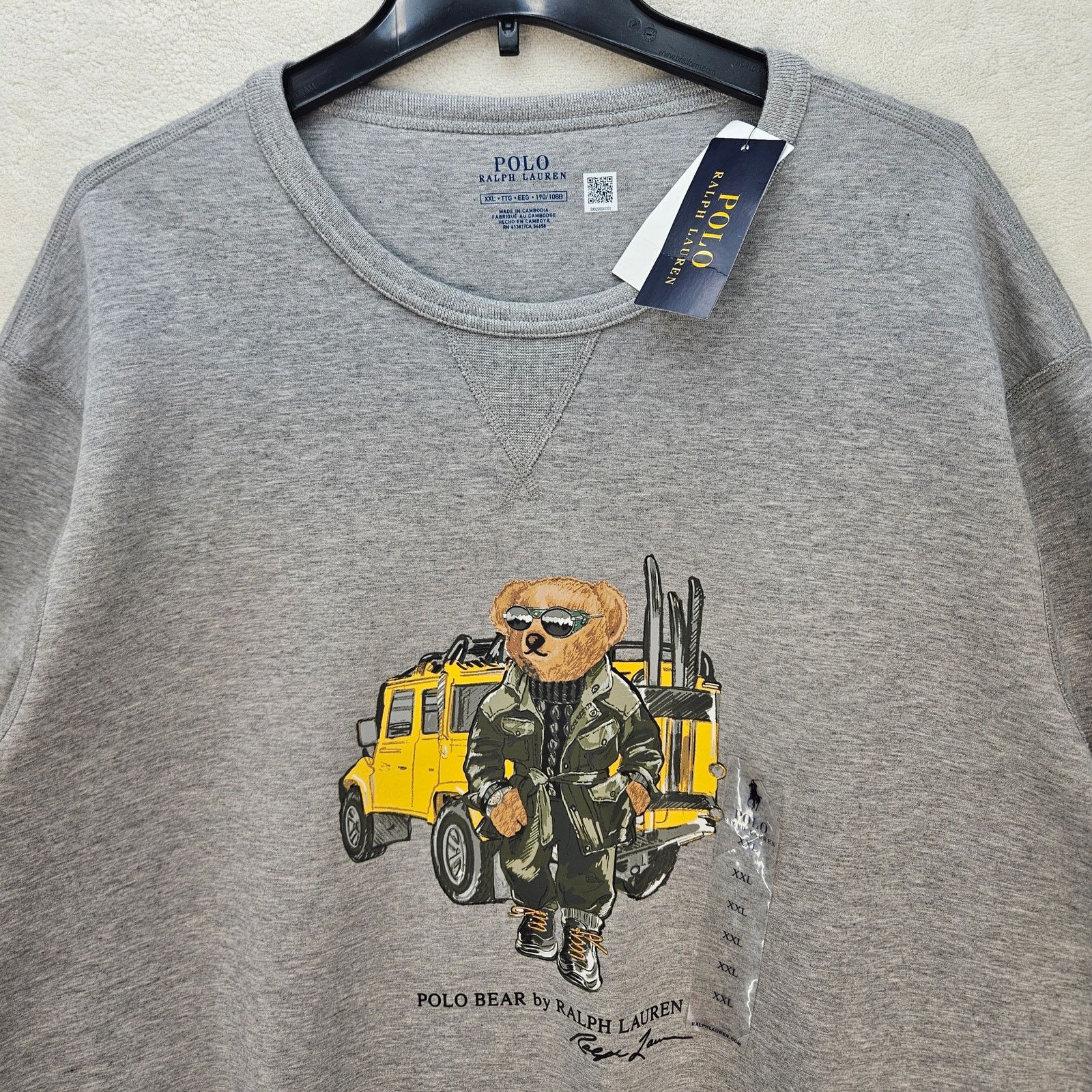 Polo Ralph Lauren POLO RALPH LAUREN MEN'S XXL DEFENDER BEAR DOUBLE-KNIT SWEAT Size US XXL / EU 58 / 5 - 2 Thumbnail