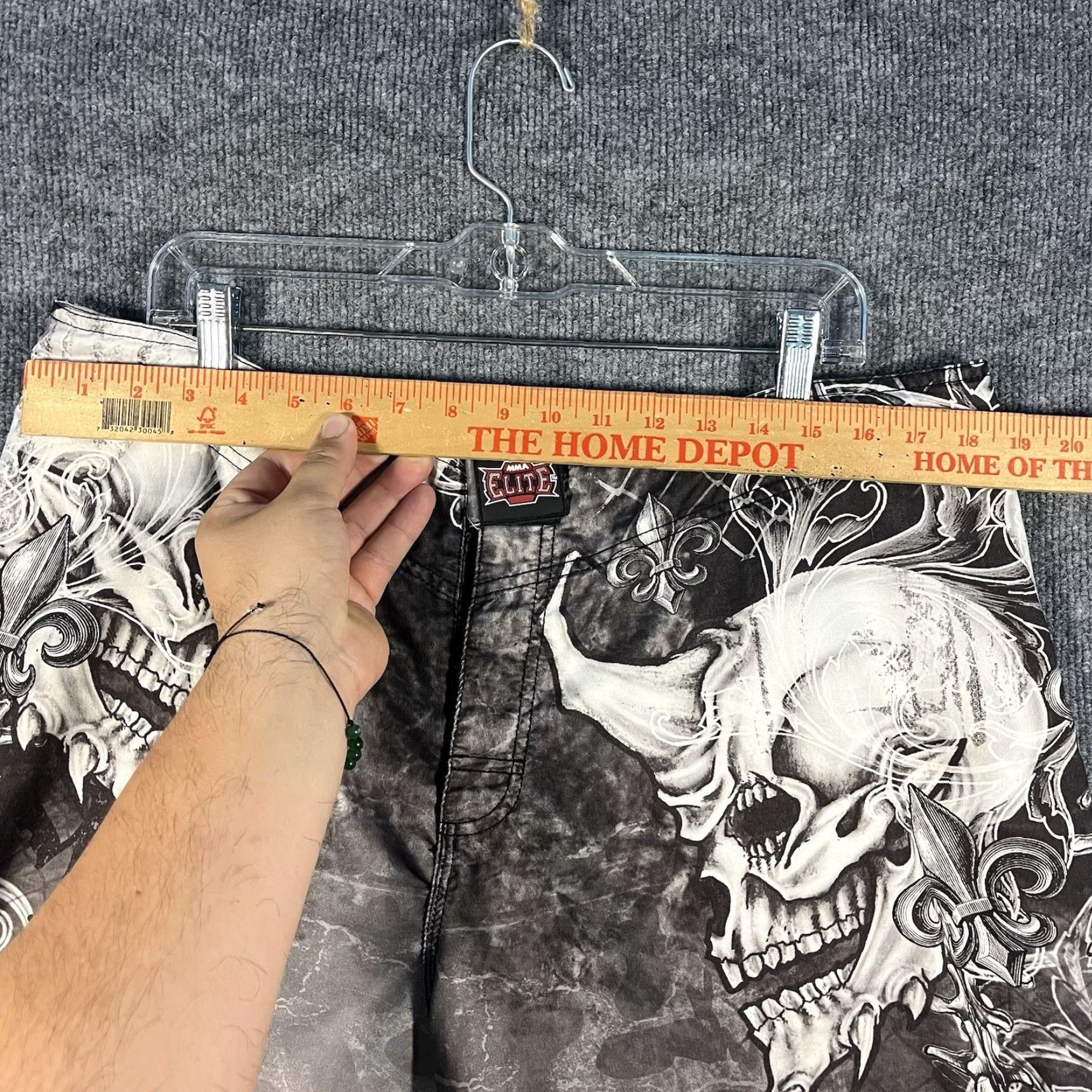 Vintage MMA Elite Shorts Mens Large Hybrid Board Fight Skull Grunge Punk Metal Vtg Y2K Size US 33 - 2 Thumbnail