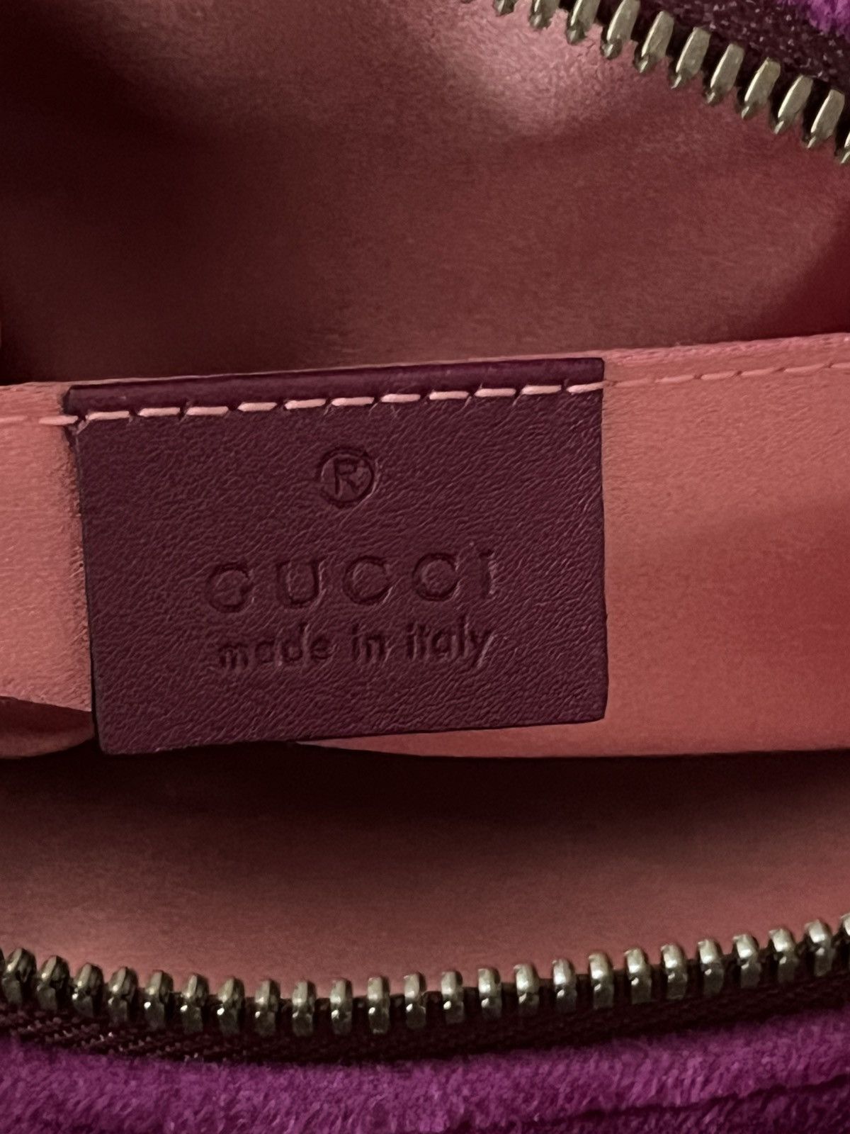 Gucci Gucci Marmont Purple Velvet Belt Bag Size ONE SIZE - 9 Thumbnail