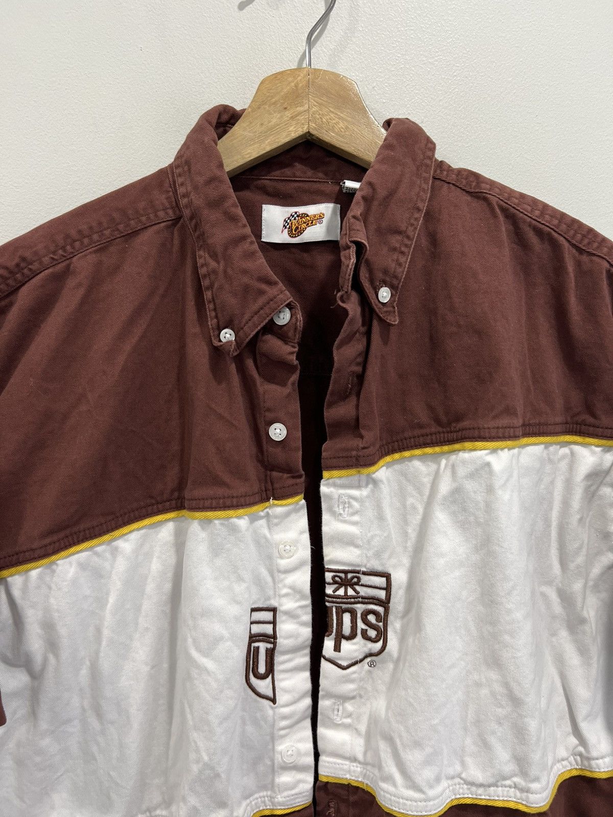 Vintage Vintage Ups Racing Button Up Shirt brown Size US XL / EU 56 / 4 - 3 Thumbnail