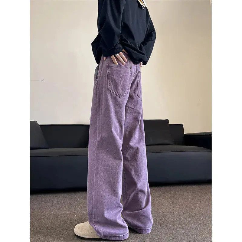 Japanese Brand Retro loose purple micro flared jeans Size US 32 / EU 48 - 4 Thumbnail