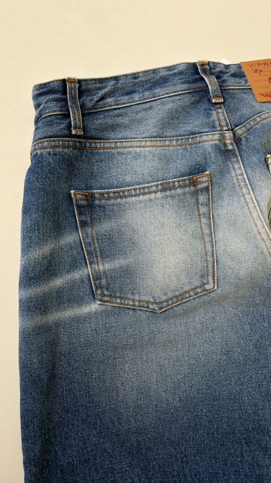 Y/Project A/W 23 ‘’Whiskers Mid Blue’ Washed Jeans Size US 32 / EU 48 - 15 Thumbnail