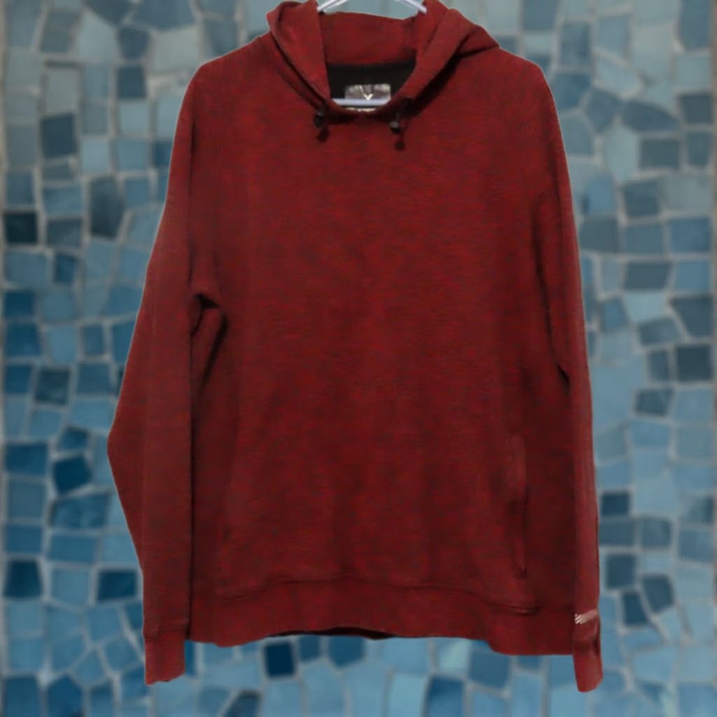 American Eagle Outfitters American Eagle Activeflex Pullover Hoodie Men's L Burgundy Red Zippered Pockets Mock Neck Long Sleeve Modern Activewear Shirt Size US L / EU 52-54 / 3 - 1 Thumbnail
