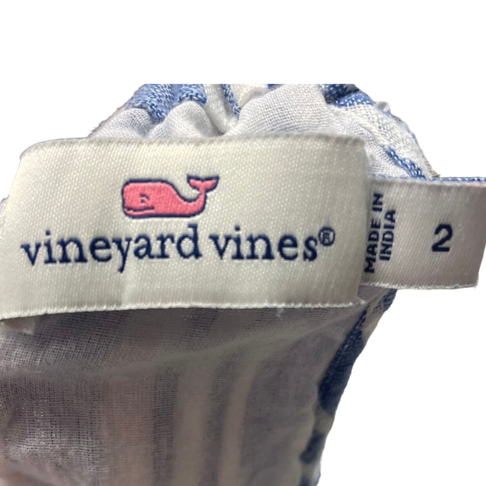 Vineyard Vines Vineyard Vines Womens Size 2 Cotton Linen Blend Romper Size 26" / US 2 / IT 38 - 6 Thumbnail