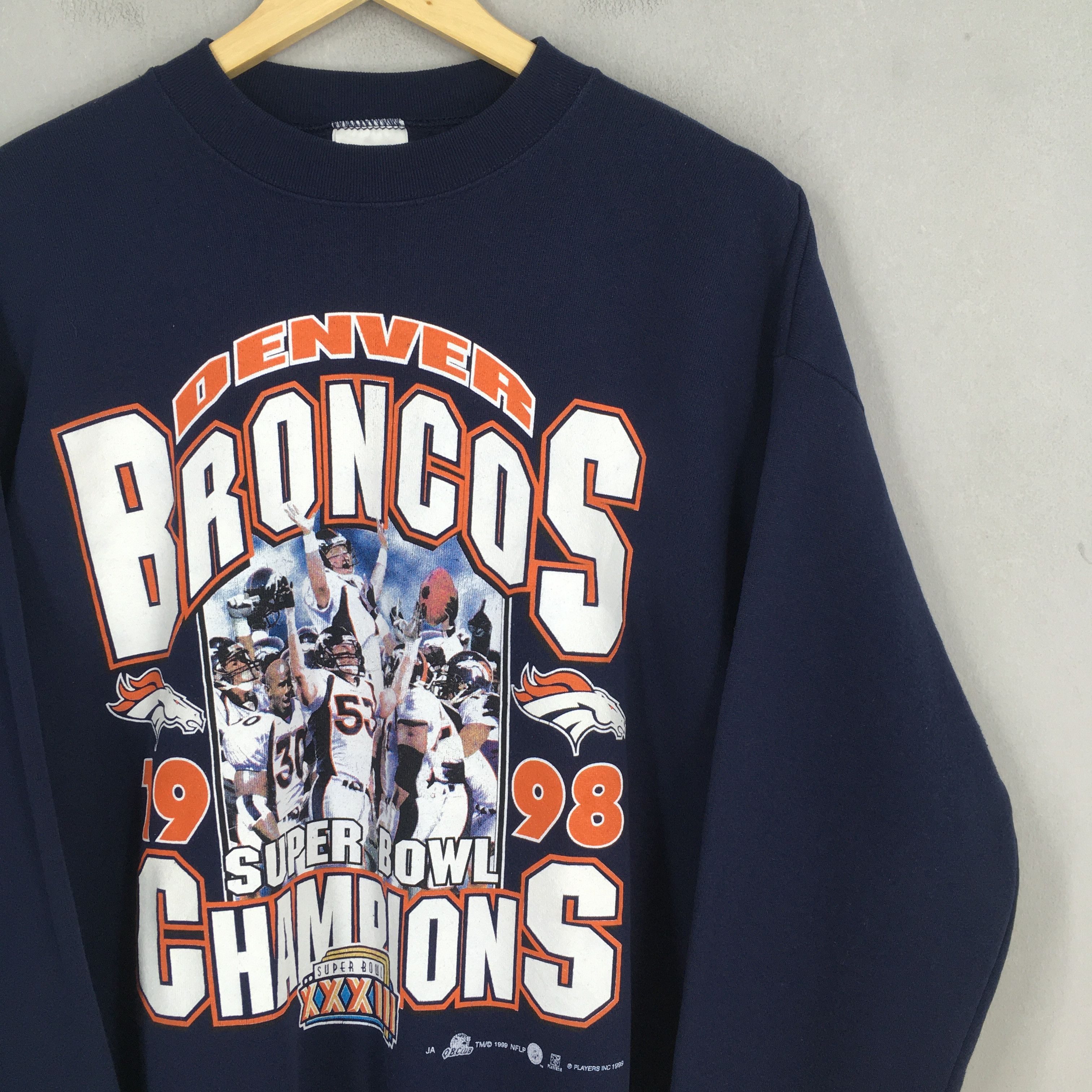 NFL × Tultex × Vintage Denver Broncos Super Bowl XXXIII Champion NFL Sweatshirt Size US L / EU 52-54 / 3 - 2 Thumbnail