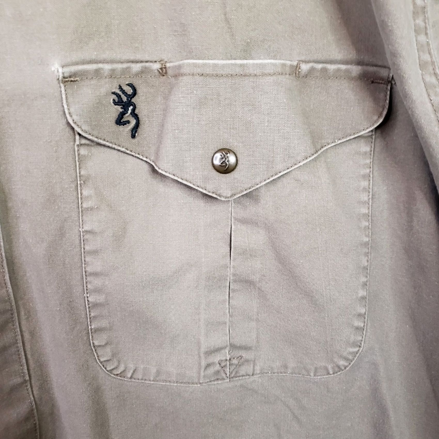 Vintage Browning Super Naturals Men L Brown Long Sleeve Snap Button Shirt 100% Cotton Size US L / EU 52-54 / 3 - 5 Thumbnail