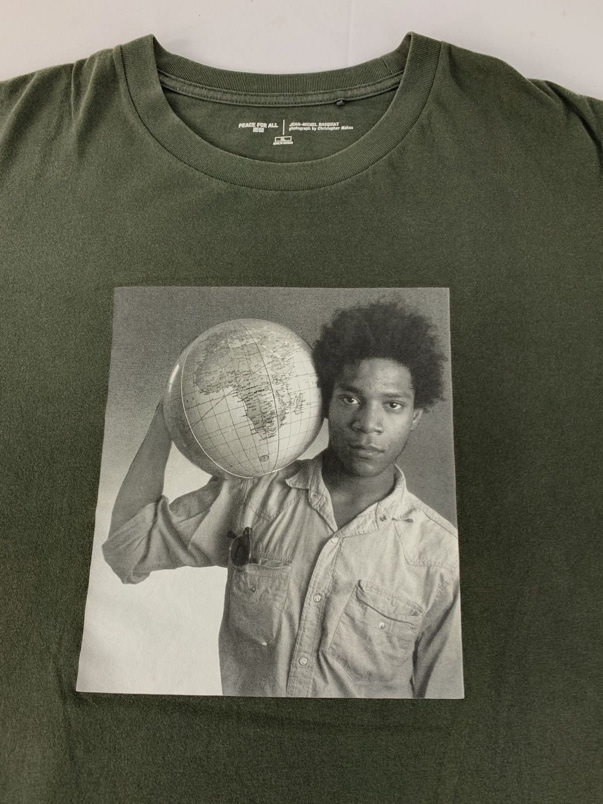 Jean-Michel Basquiat Art Jean Michel Basquiat Peace For All Christopher Makos Tee Size US L / EU 52-54 / 3 - 3 Thumbnail