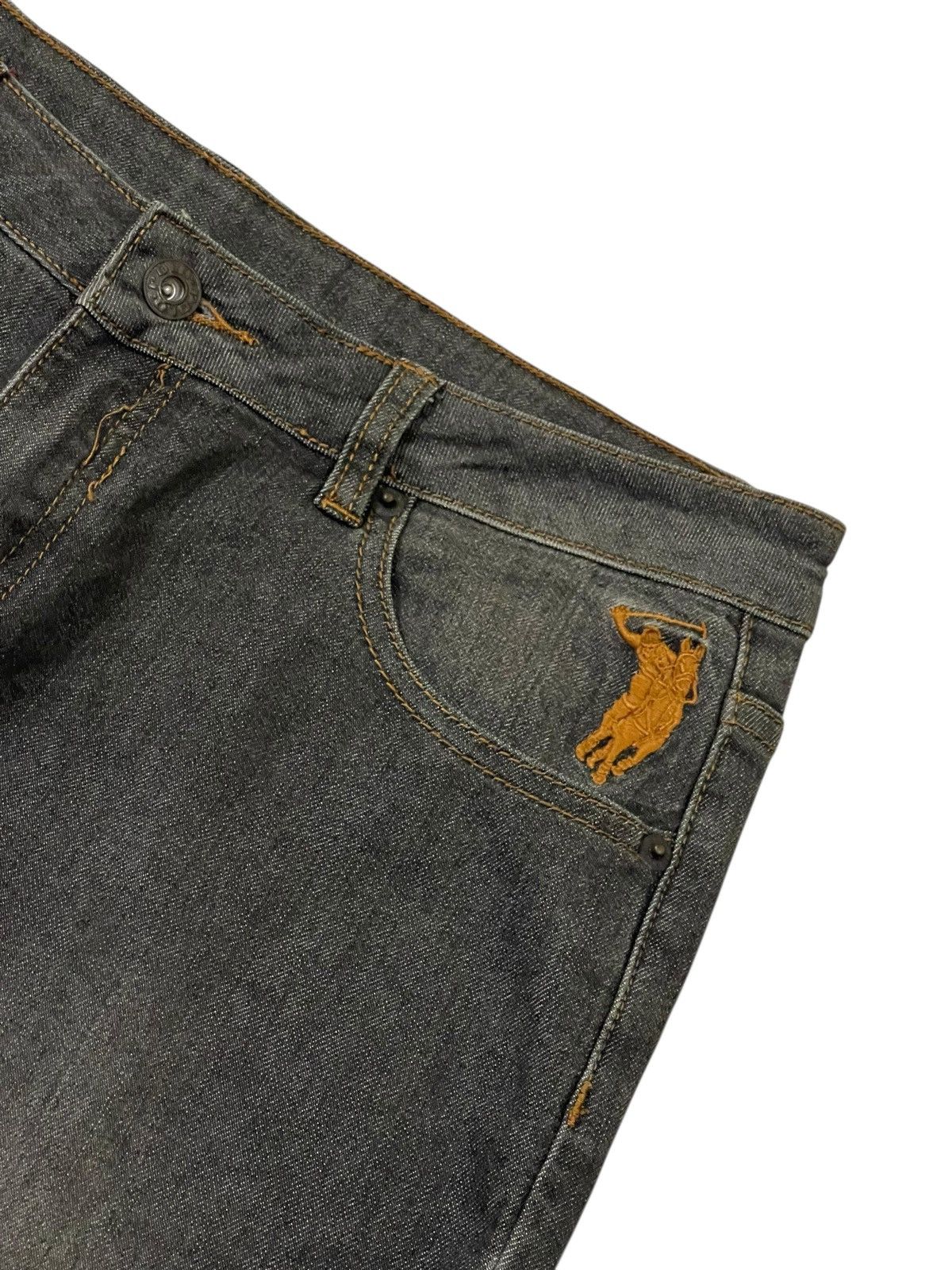 Polo Ralph Lauren POLO Straight Fit Jeans Embroidered Pocket Logo Denim Size US 31 - 4 Thumbnail