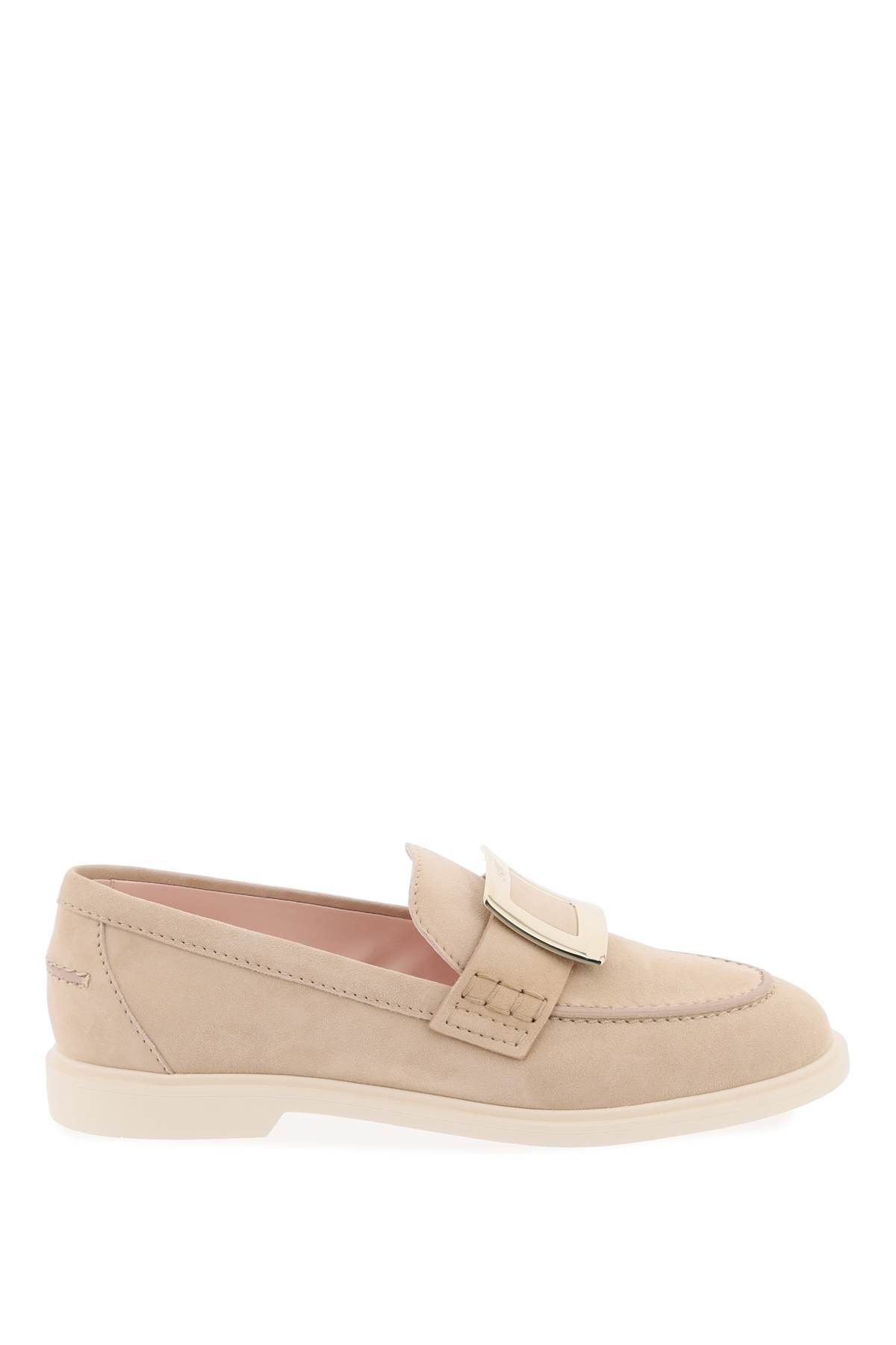 image of Roger Vivier Leather Viv' Rangers Loafers in Collant, Women's (Size 9)