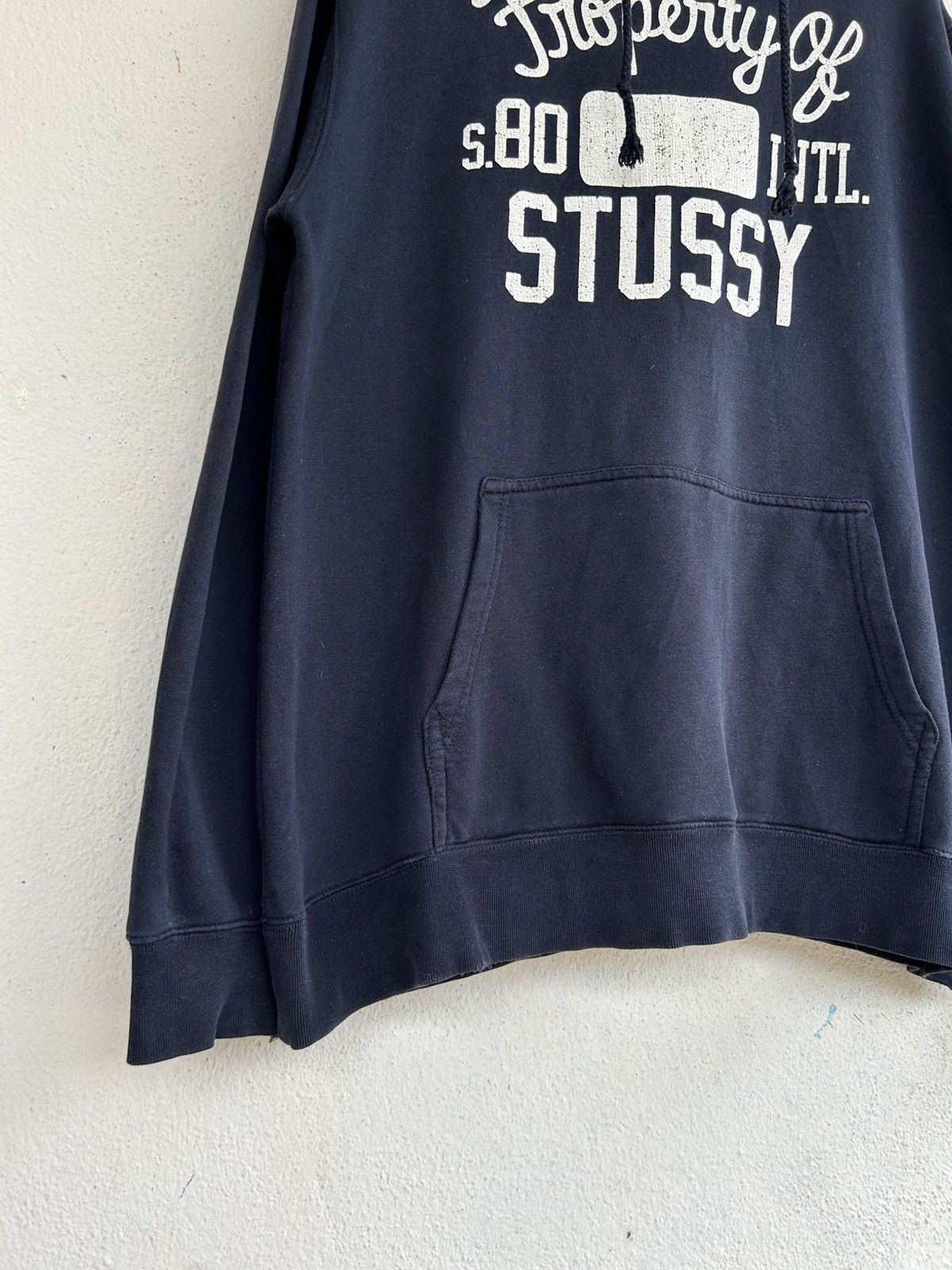 Stussy × Vintage Vintage Stussy Property Of Stussy Intl Hoodie Size US XL / EU 56 / 4 - 4 Thumbnail