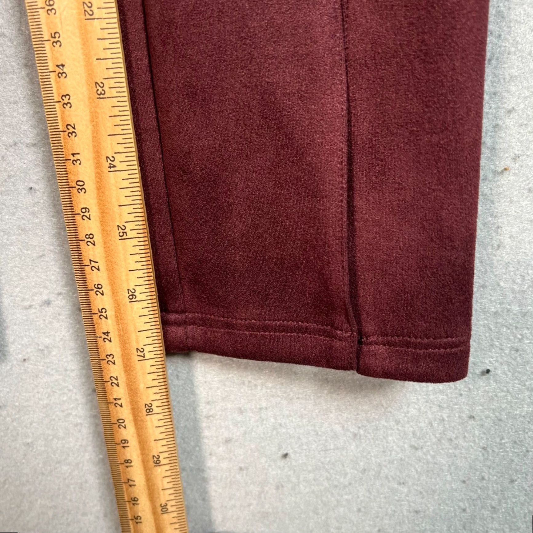 AVEC LES FILLES Avec Les Filles Womens XS Burgundy Faux Suede Textured Stretch Pants Size 26" / US 2 / IT 38 - 7 Thumbnail