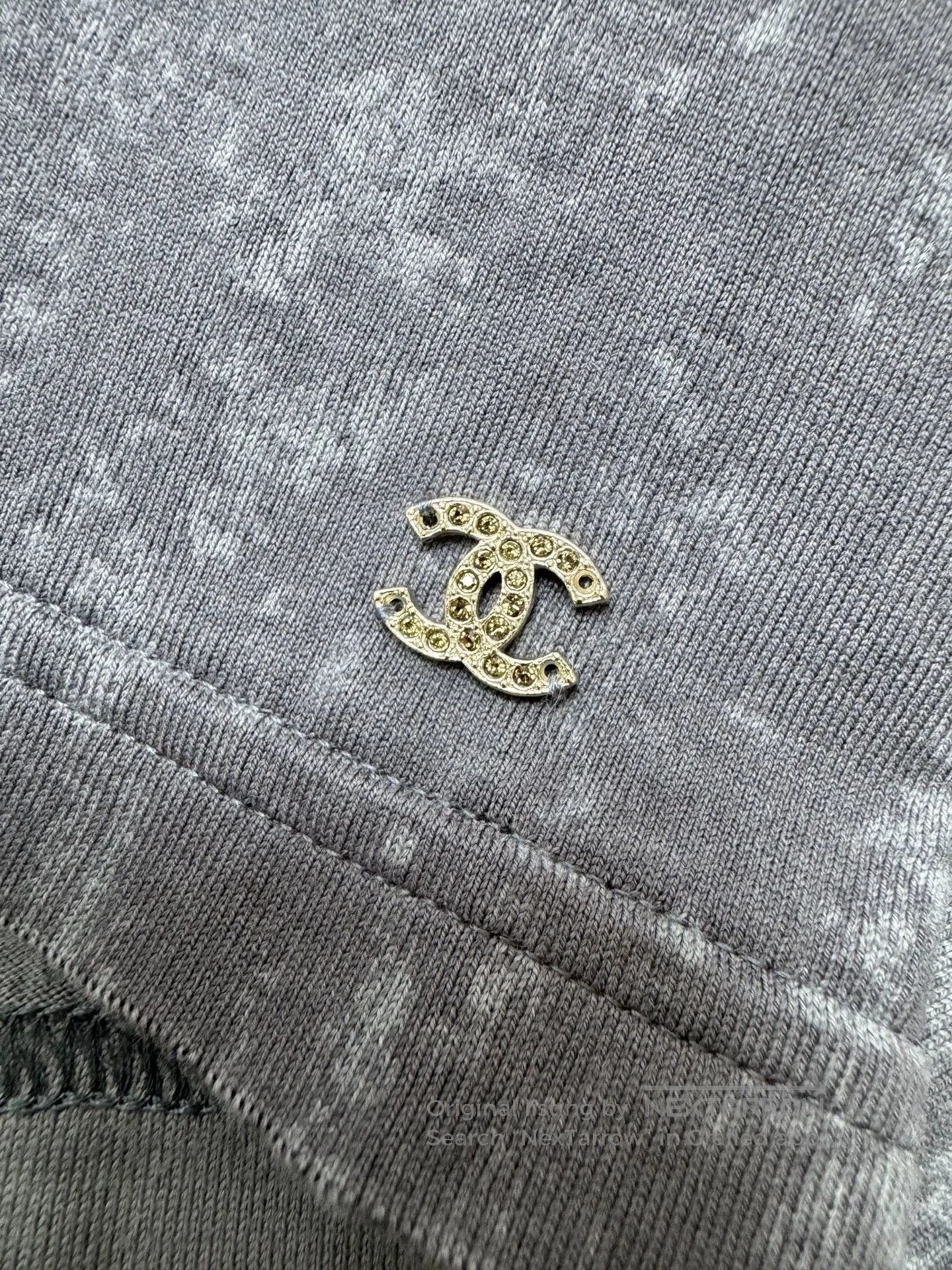 Chanel Chanel 20s Embroidered Short Sleeve T-shirt. Size XS / US 0-2 / IT 36-38 - 3 Thumbnail