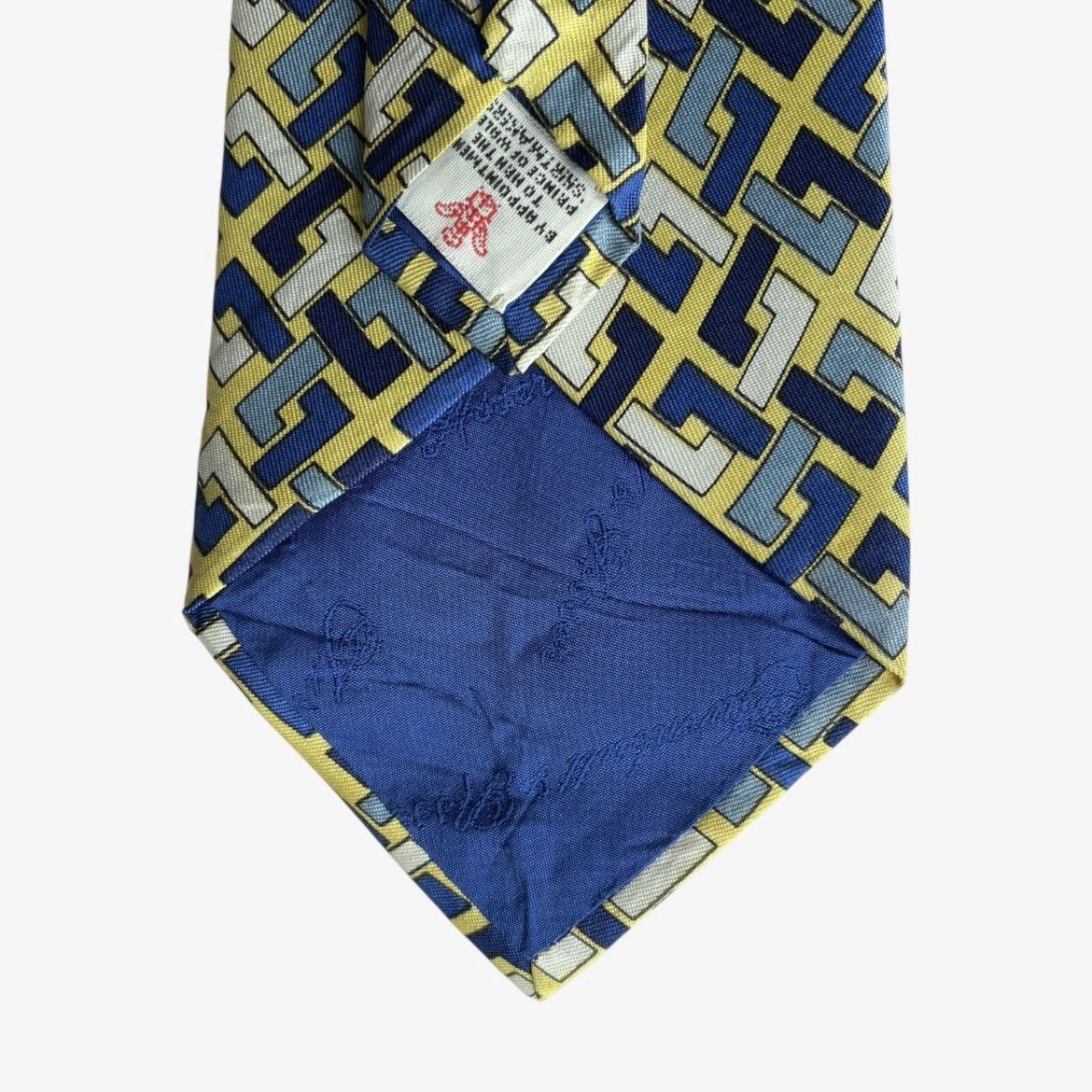 Turnbull & Asser Vintage 90s Turnbull & Asser Abstract Print Yellow Silk Tie Size ONE SIZE - 2 Thumbnail