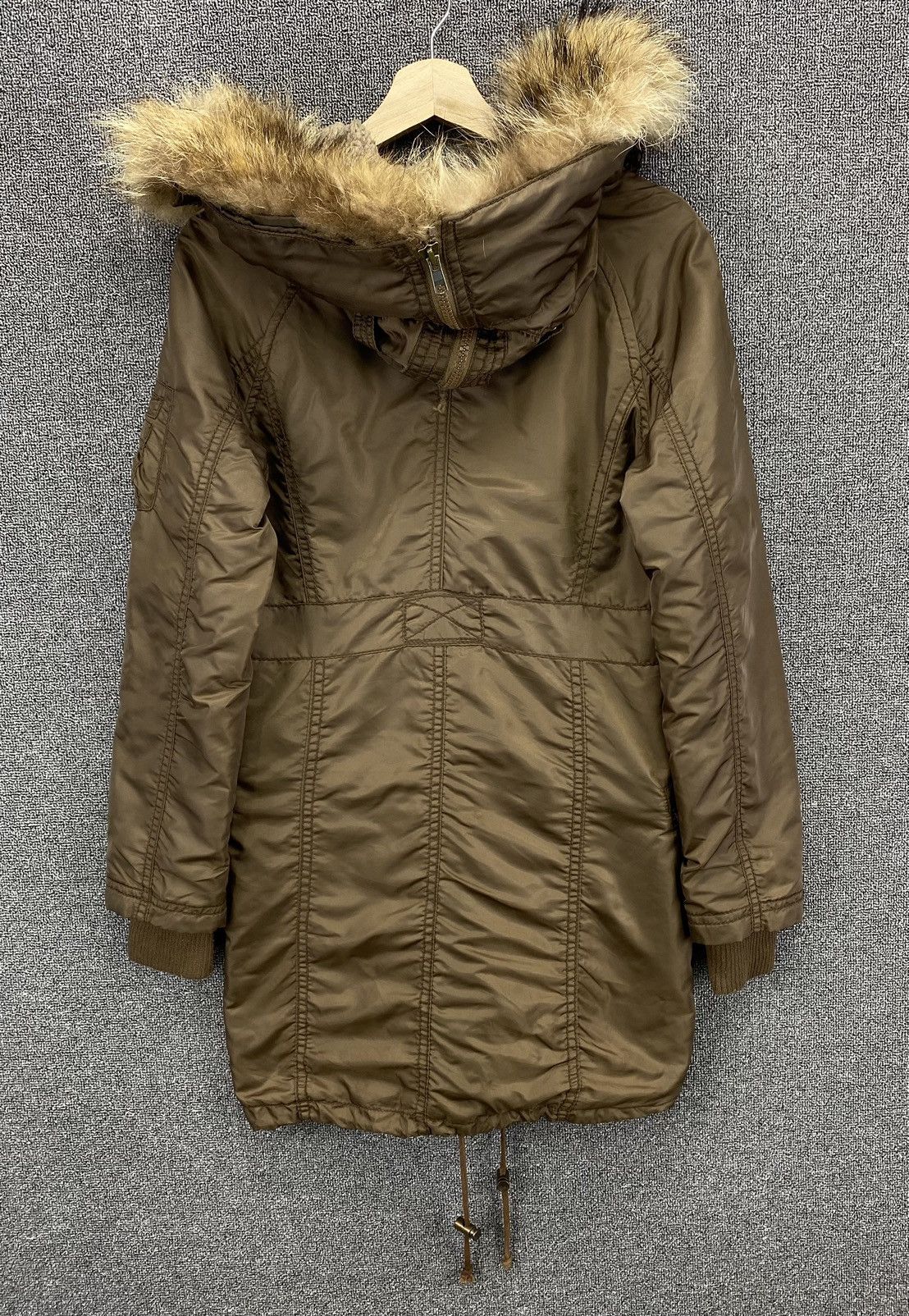 If Six Was Nine 2000s G.O.A - Fur Hoodie Brown Long Jacket Size S / US 4 / IT 40 - 11 Thumbnail