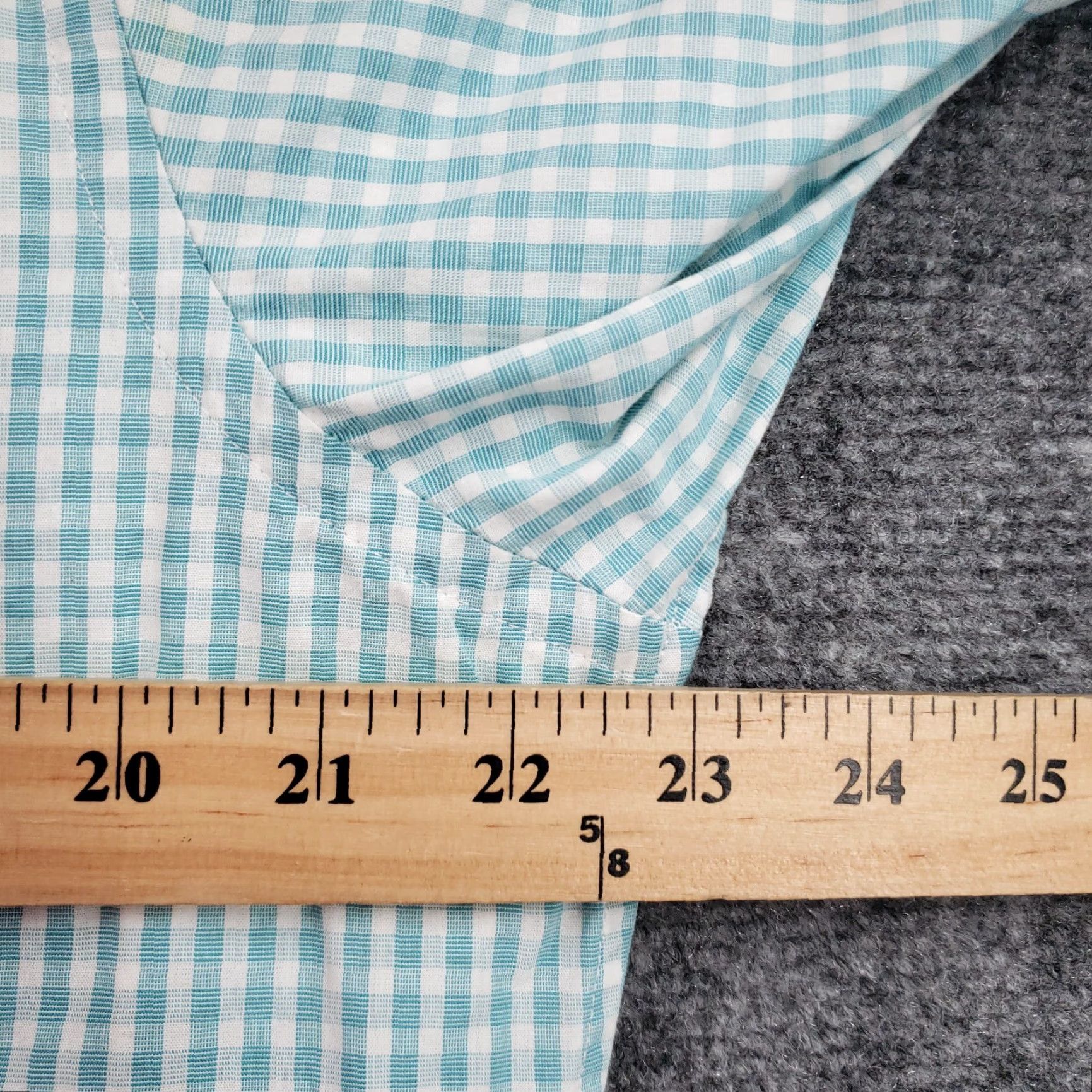 Lands' End Lands' End Button-Up Shirt Mens M Blue Plaid Traditional Fit Button-Down Collar XS? Size US M / EU 48-50 / 2 - 5 Thumbnail
