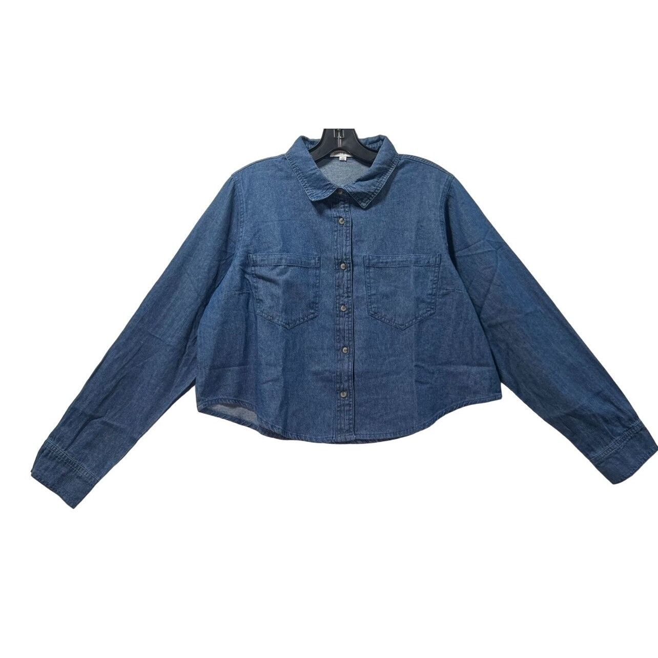 Other Sweet Envy- Women's Chambray Long Sleeve Button Down Shirt W Size M / US 6-8 / IT 42-44 - 1 Thumbnail