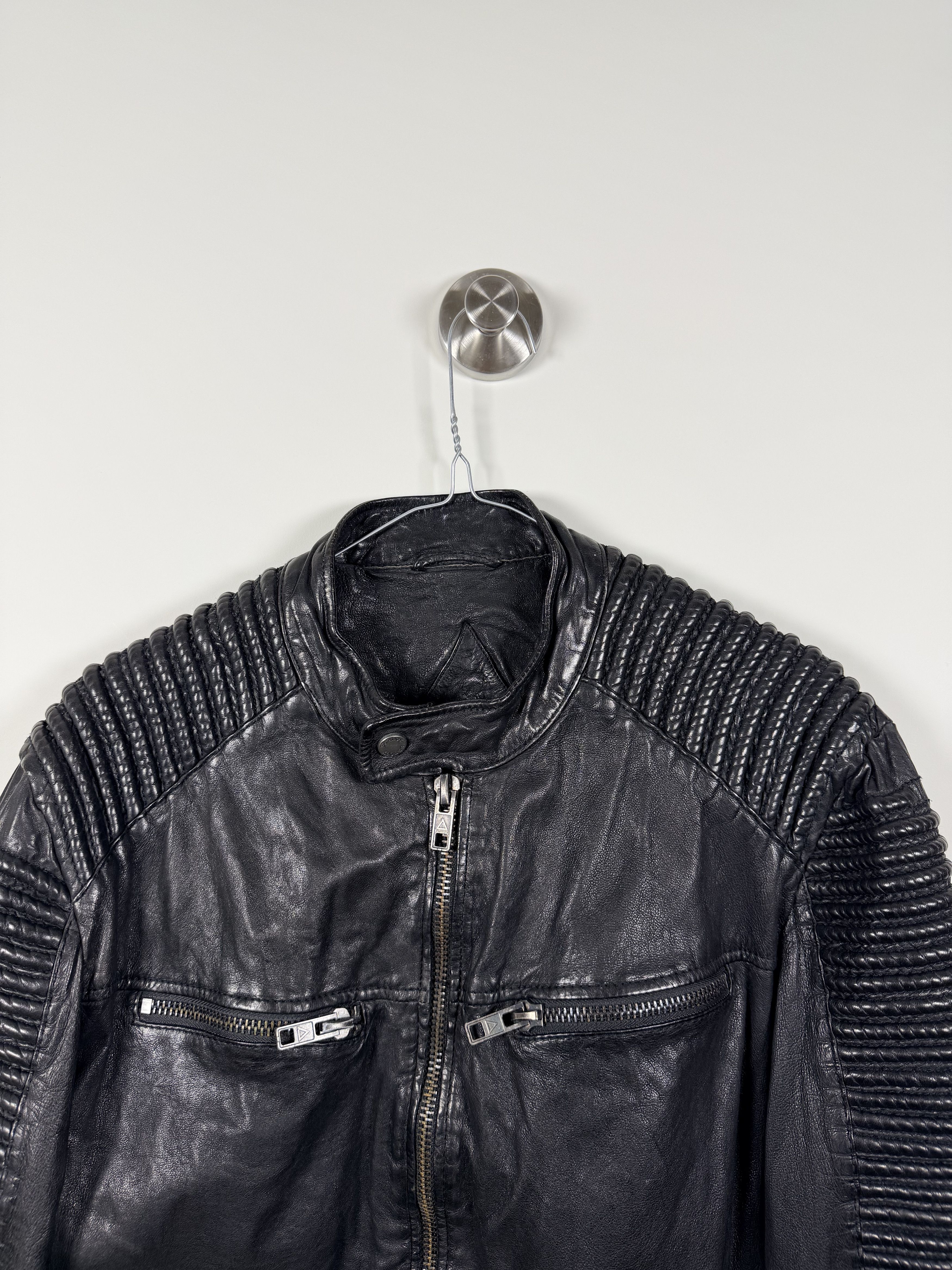 BE EDGY Be Edgy Black Leather Biker Jacket M-L Size US M / EU 48-50 / 2 - 2 Thumbnail