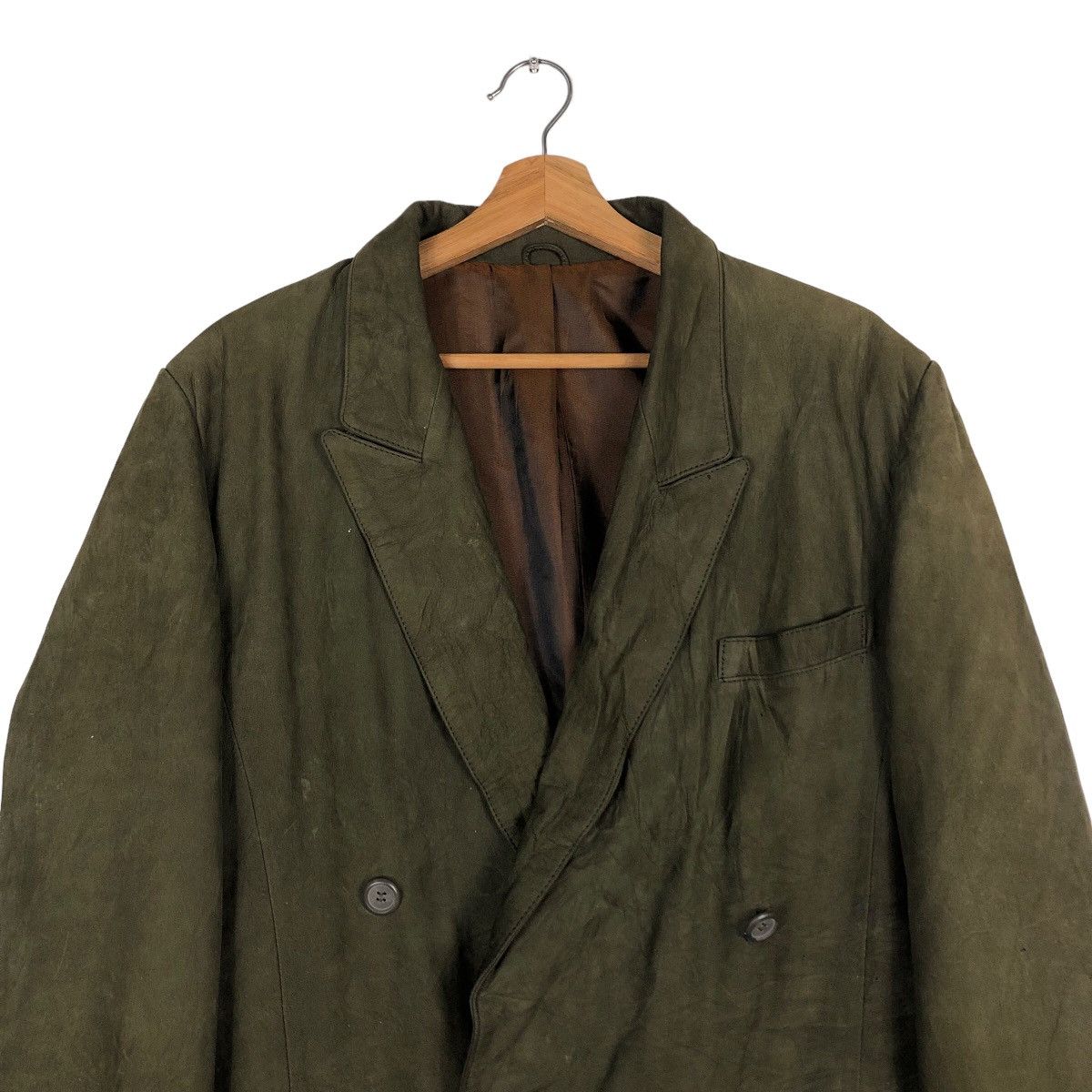 Issey Miyake 🔥Vintage Genuine Leather Jacket Biker Sub Urban Tokyo Made Size US L / EU 52-54 / 3 - 3 Thumbnail