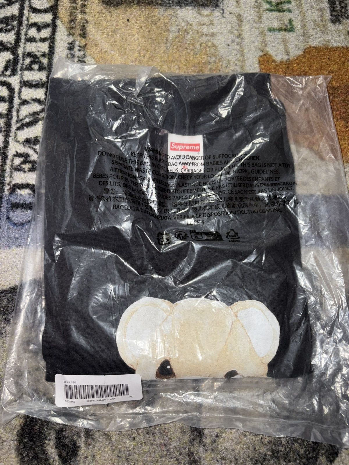 Supreme Bear Tee Black - Large - FW20 | eBay