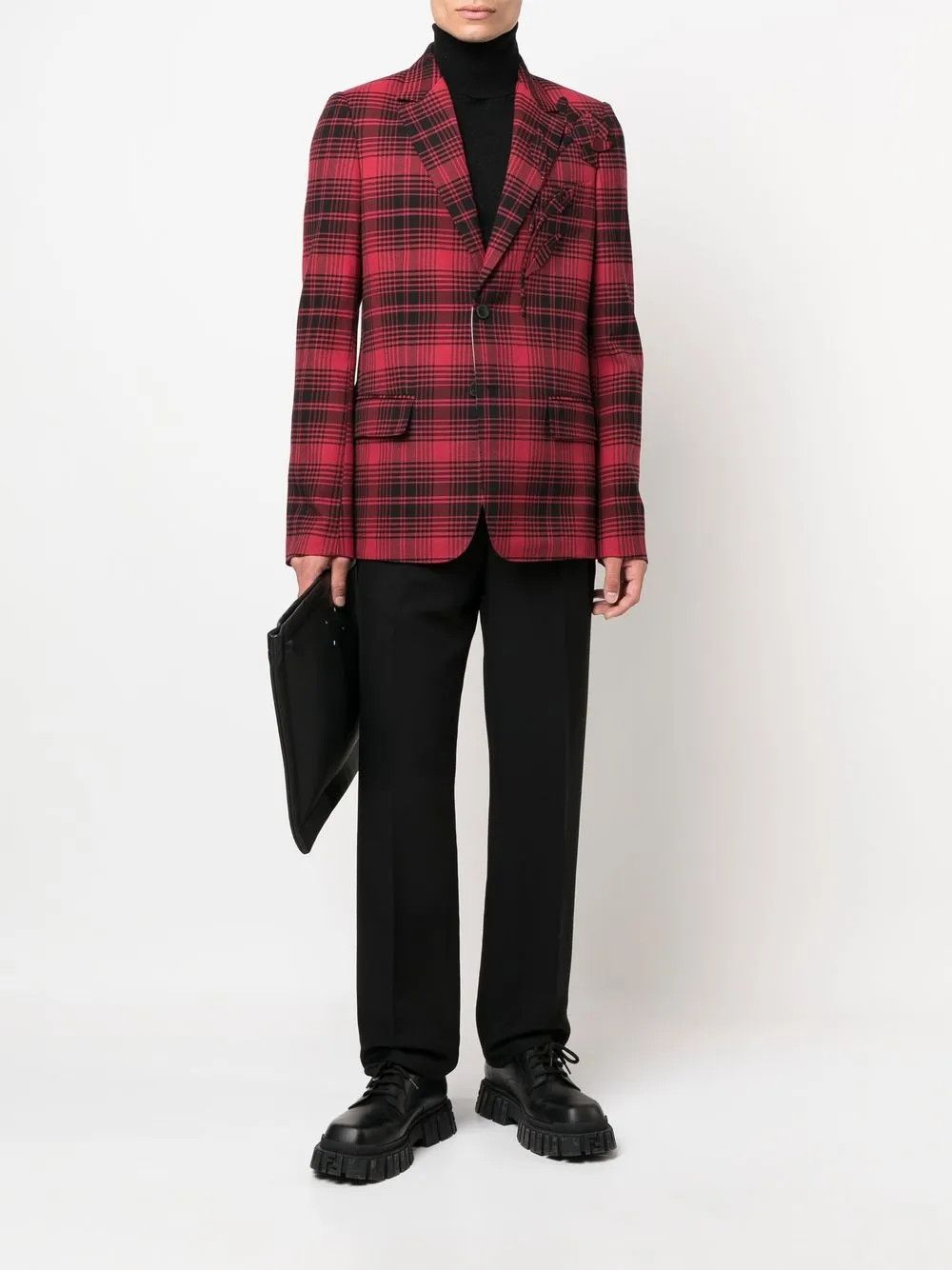 Valentino o1y0525 Blazer in Red/Black Size US S / EU 44-46 / 1 - 5 Thumbnail
