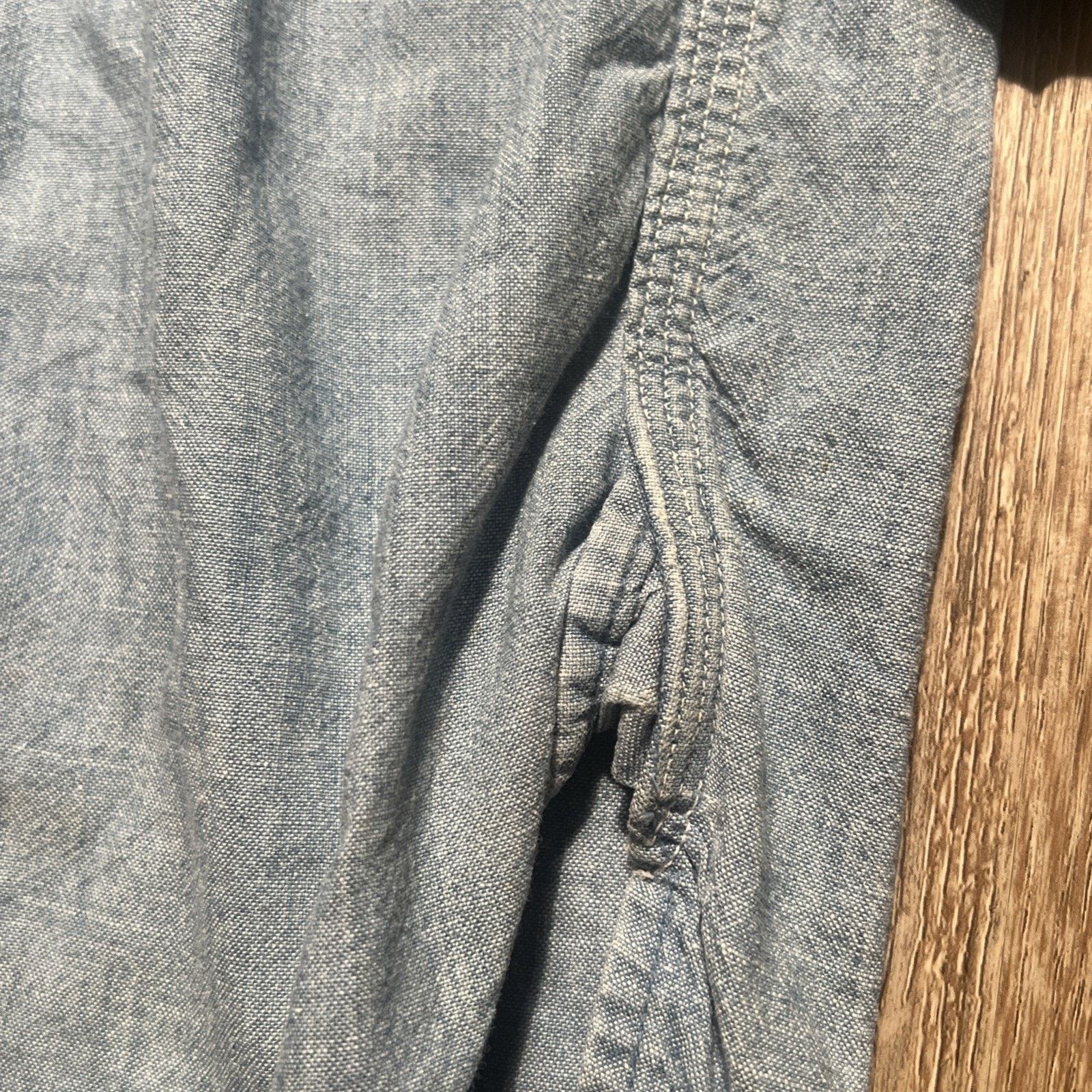 JCPenney Vintage 50s Penneys Sanforized Cotton Chambray Shirt Tall L Size US L / EU 52-54 / 3 - 3 Thumbnail
