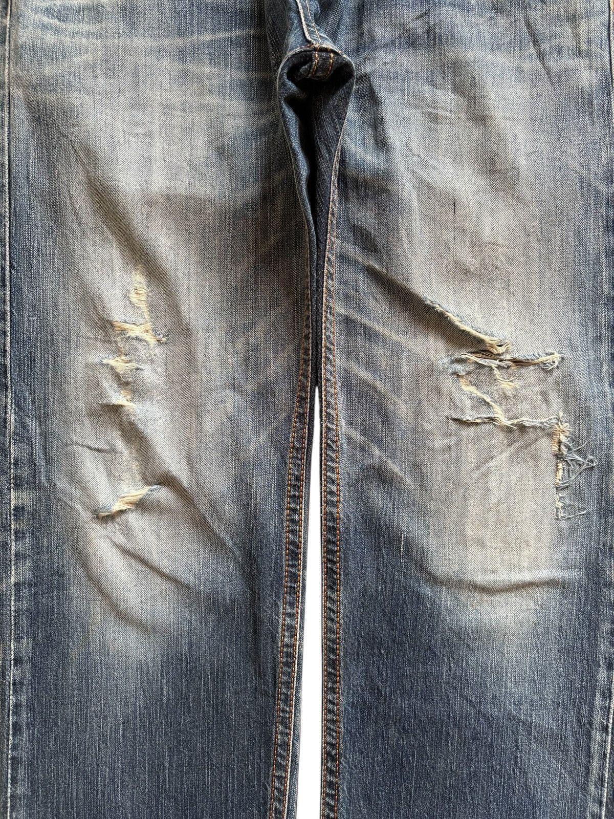Edwin Exclusive Vintage Edwin Mud Wash Distressed Rip Loose Jean Size US 35 - 5 Thumbnail