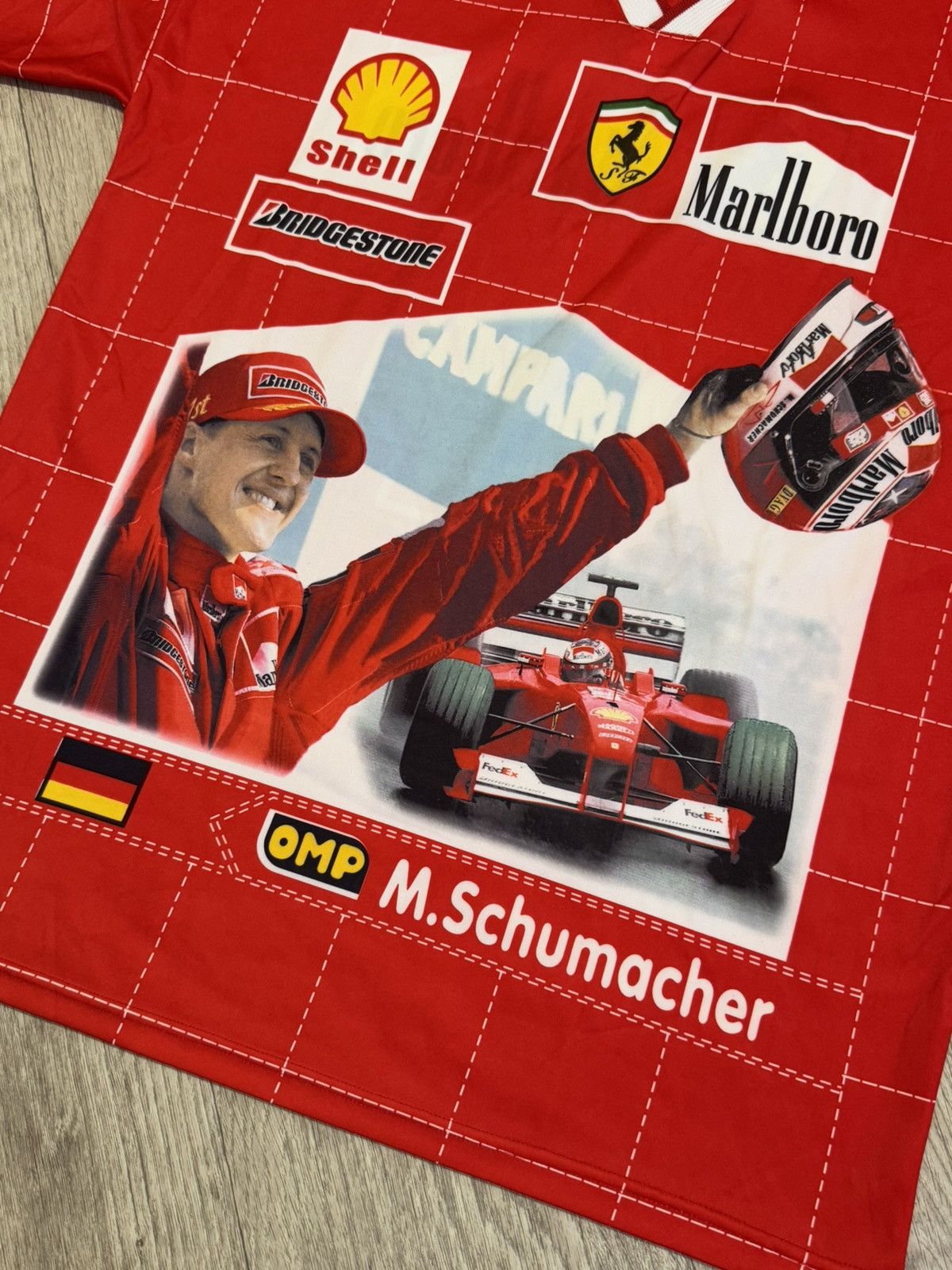Ferrari 🔷Vintage Ferrari Marlboro Michael Schumacher Jersey🔷 Size US XL / EU 56 / 4 - 2 Thumbnail