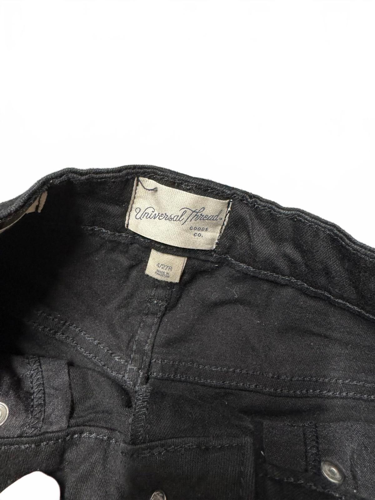 Designer Universal Thread Black Denim Shorts Size 25" / US 0 / IT 36 - 2 Thumbnail
