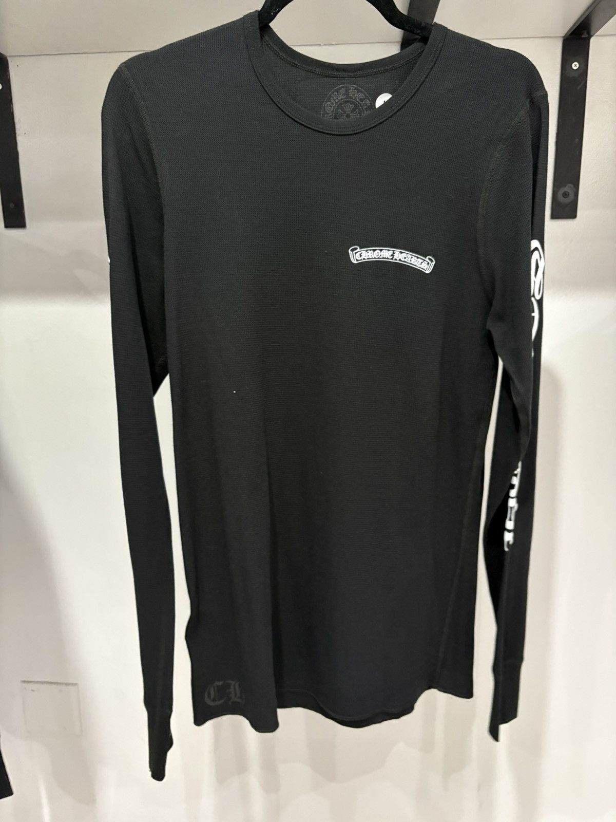 Chrome Hearts Scroll Logo Long-Sleeve Thermal T-Shirt