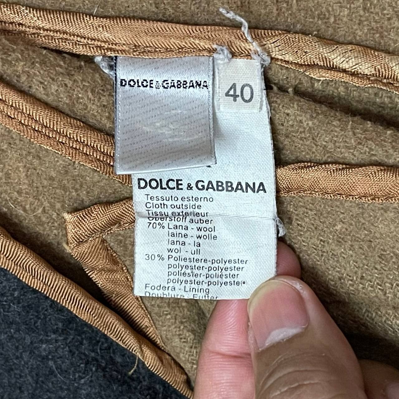 Dolce & Gabbana Vintage D&G Dolce and Gabbana Wool Coat Size S / US 4 / IT 40 - 10 Thumbnail