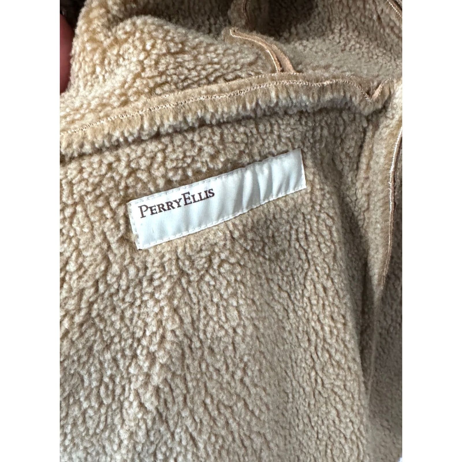 Perry Ellis Perry Ellis Jacket Mens Blazer M Sherpa Button Up Coat Multicolor Medium Size 40R - 5 Thumbnail